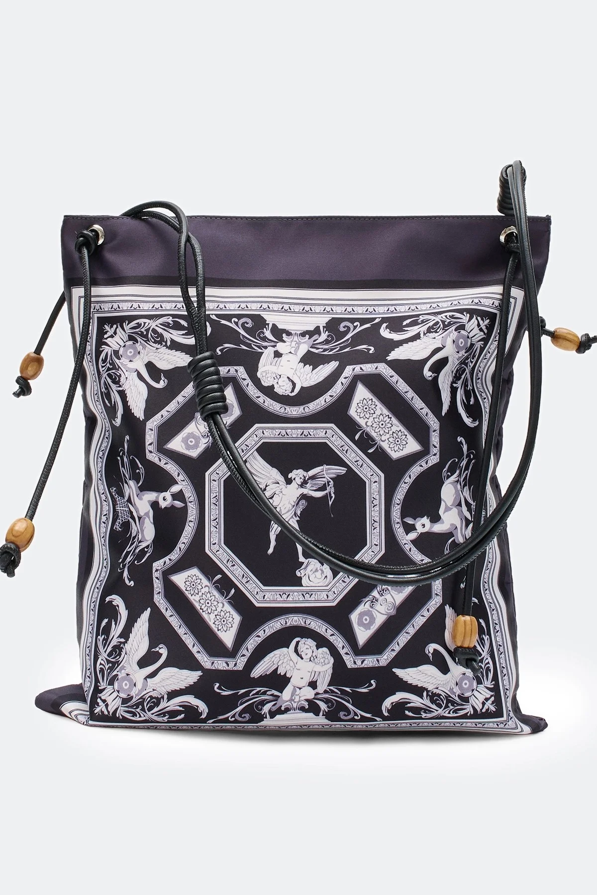 Шоппер из нейлона с монохромным принтом, One