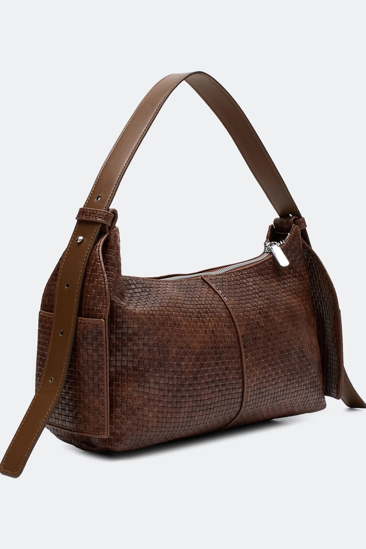 Сумка-багет из фактурной эко кожи, One