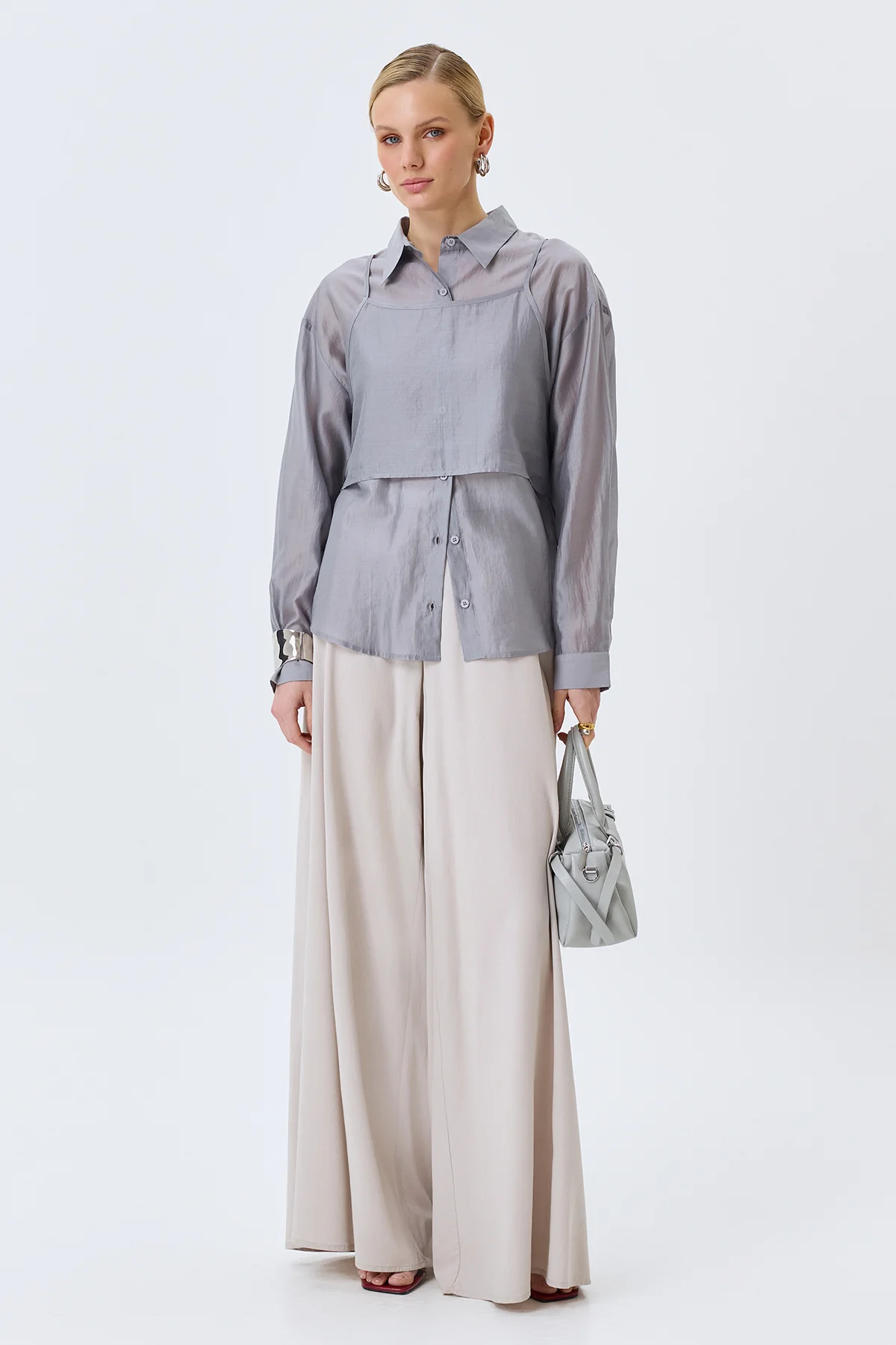 Широкие брюки-палаццо, 48