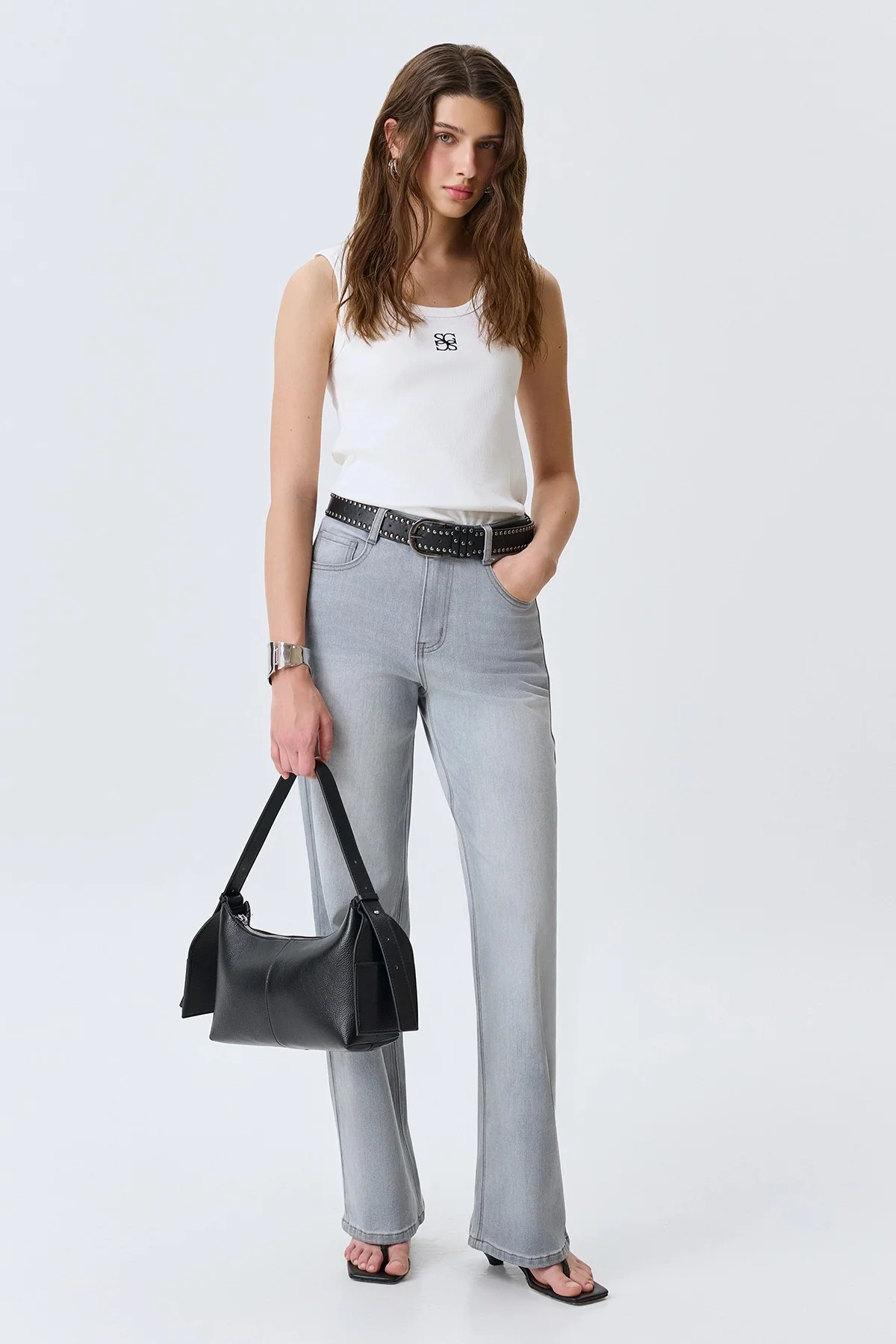 Сумка-багет из мягкой эко кожи, One