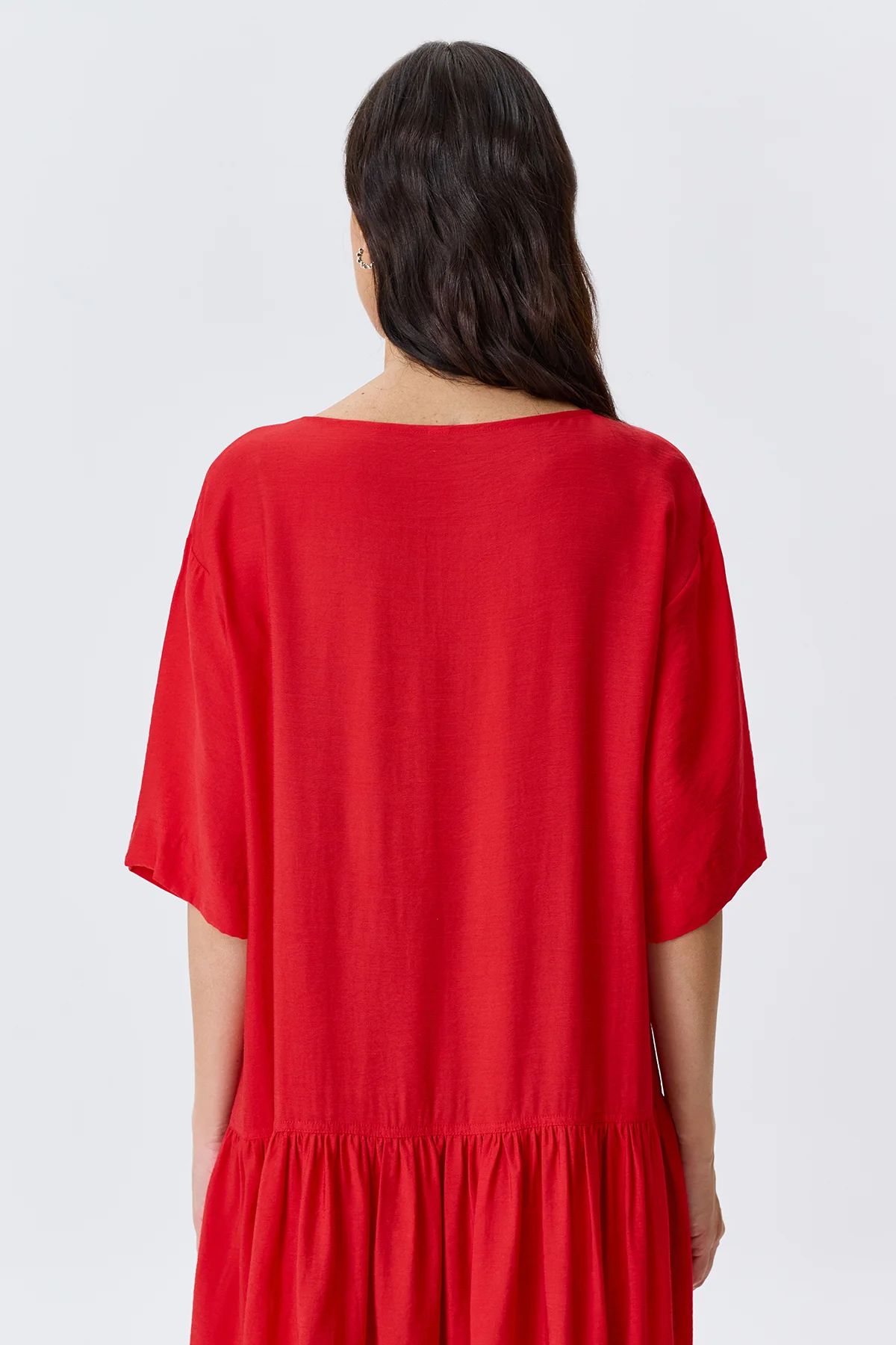 Платье летнее длинное с поясом, 42