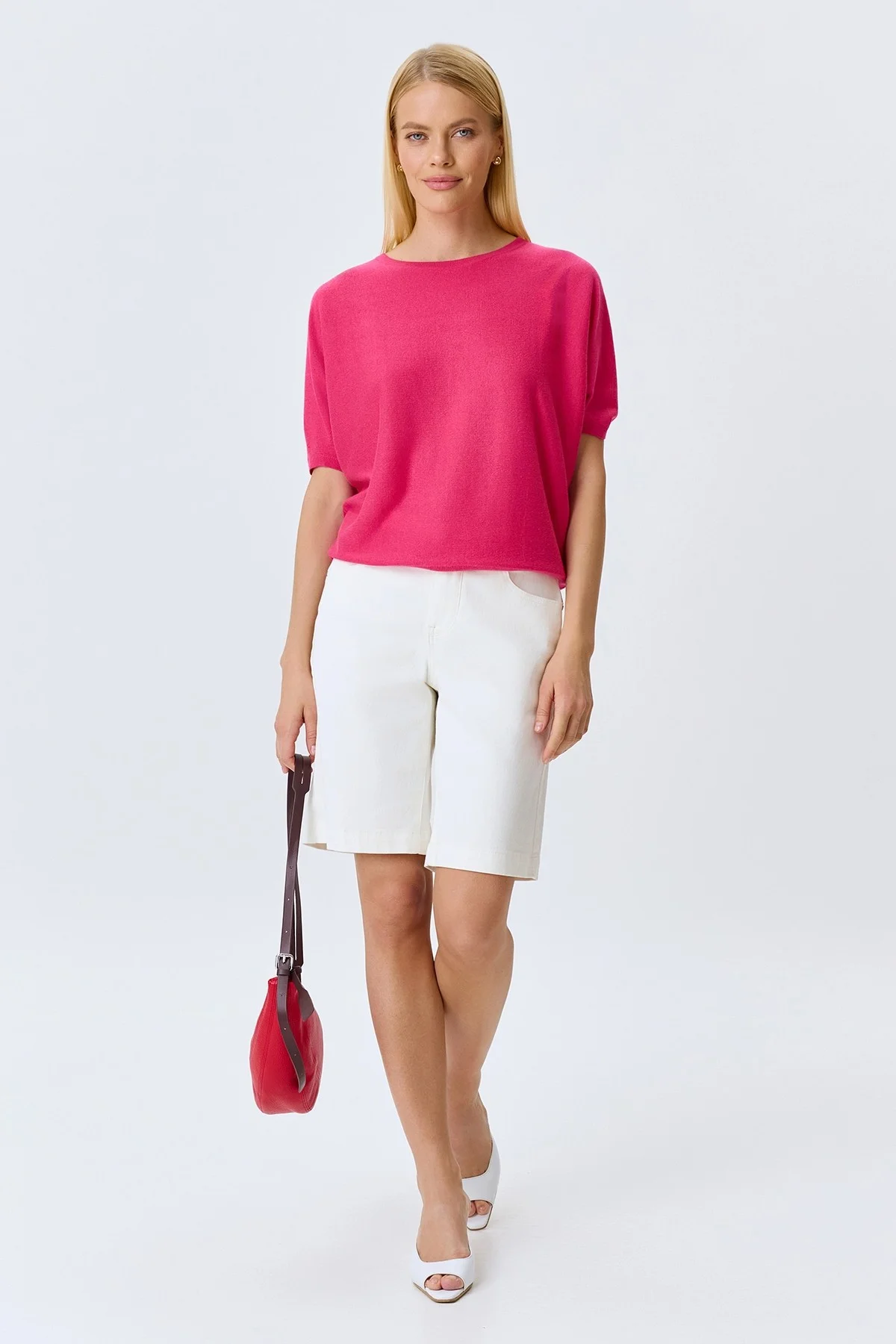 Яркий вязаный джемпер, 36