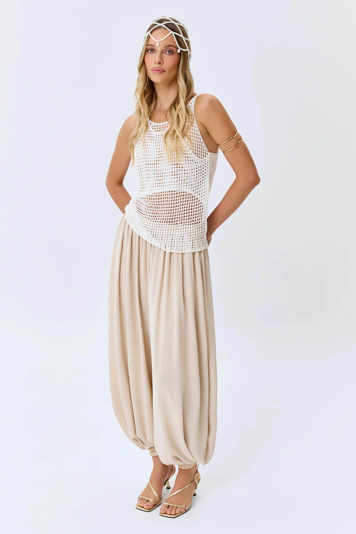 Хлопковые брюки-шаровары, 40