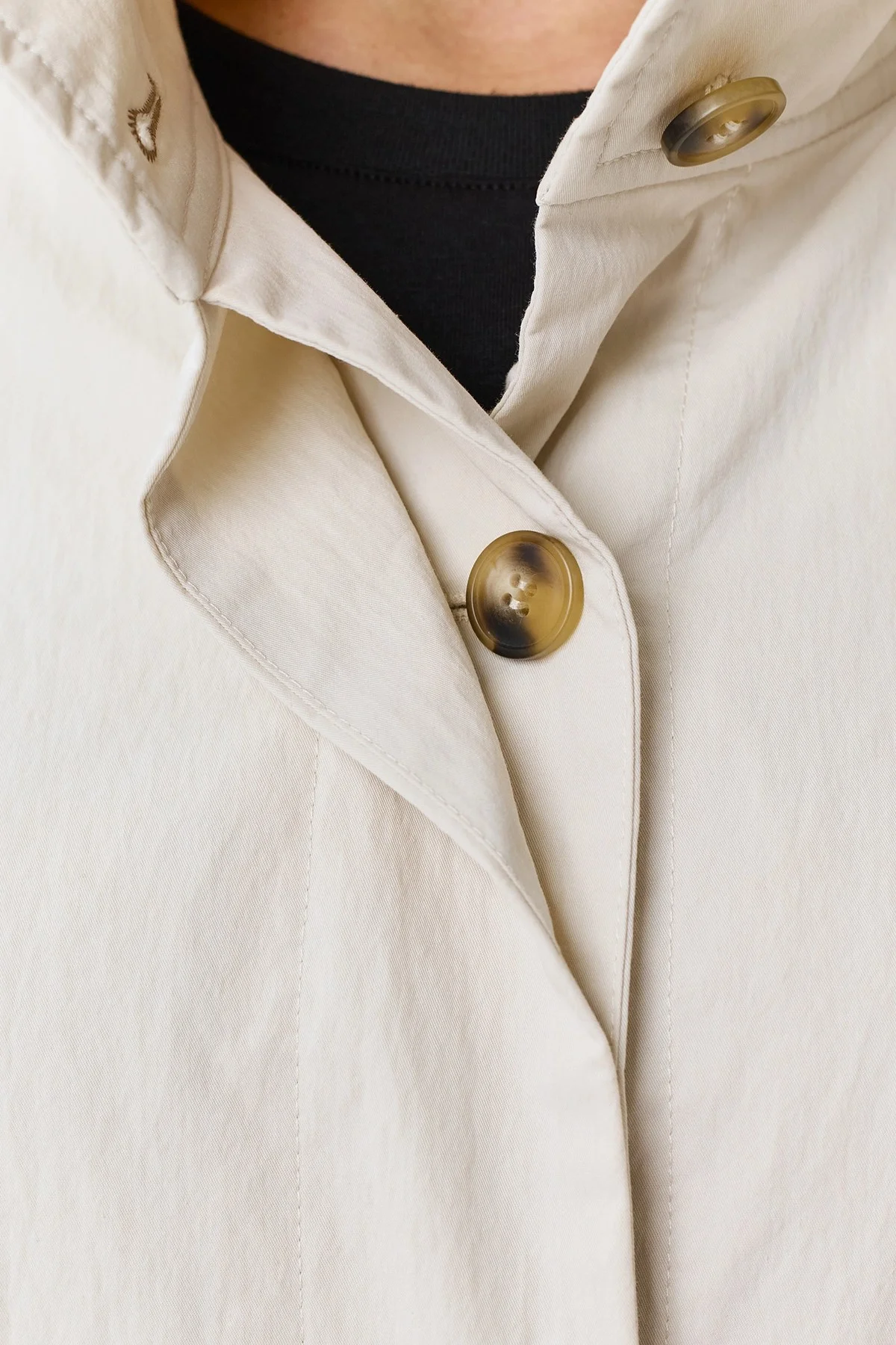 Укороченный плащ из смесового хлопка, 44