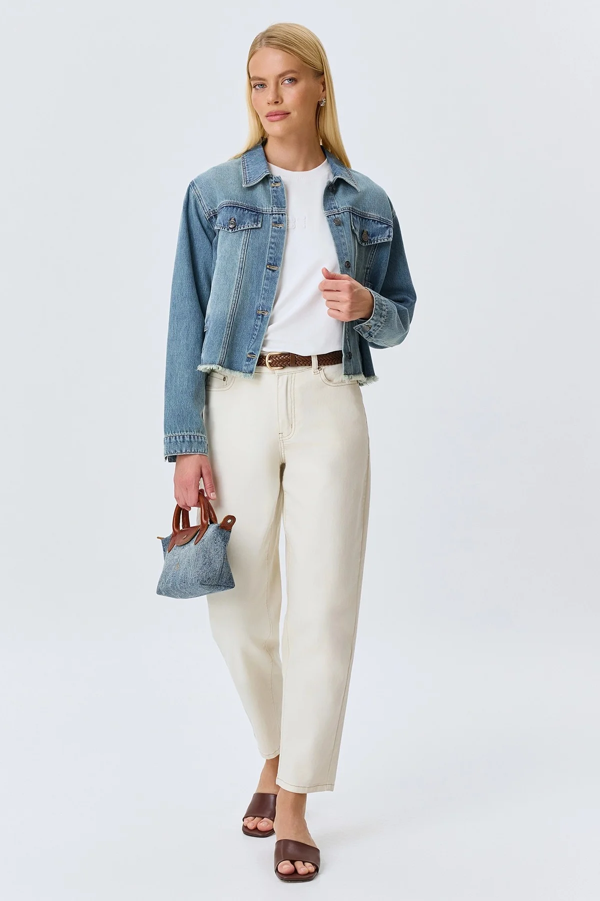 Бежевые джинсы Slim fit, 36