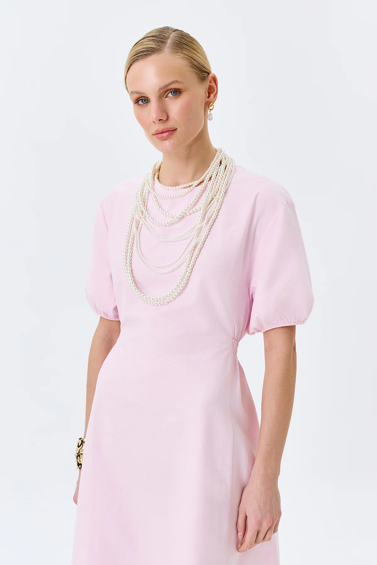 Нежное платье цвета "baby pink", 48