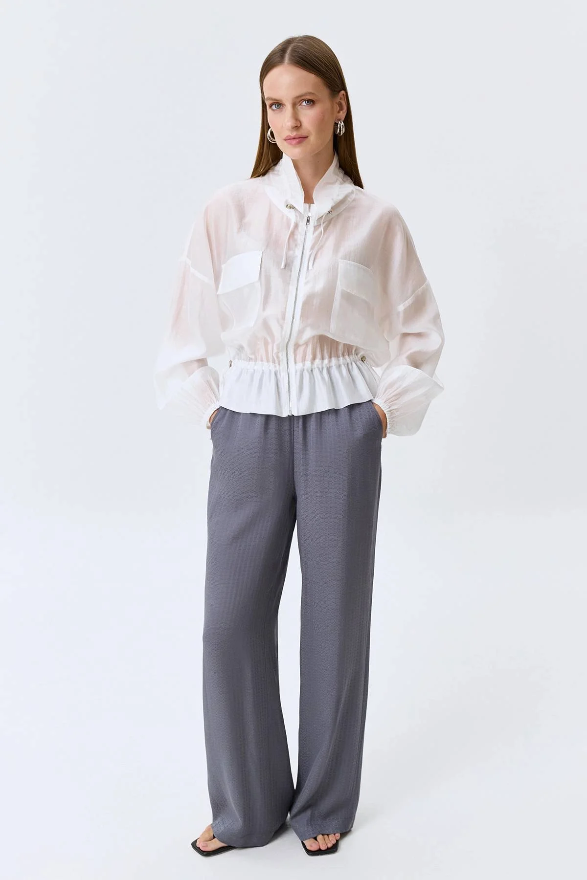 Жаккардовые брюки из 100% вискозы, 36