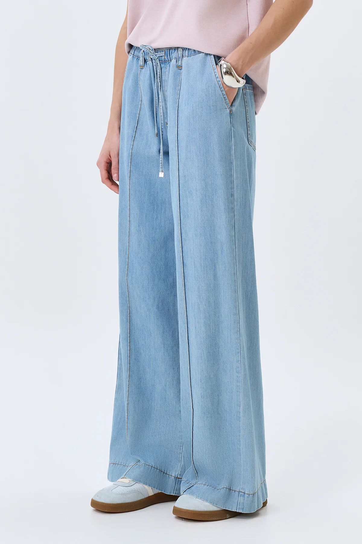 Тонкие хлопковые джинсы, 48