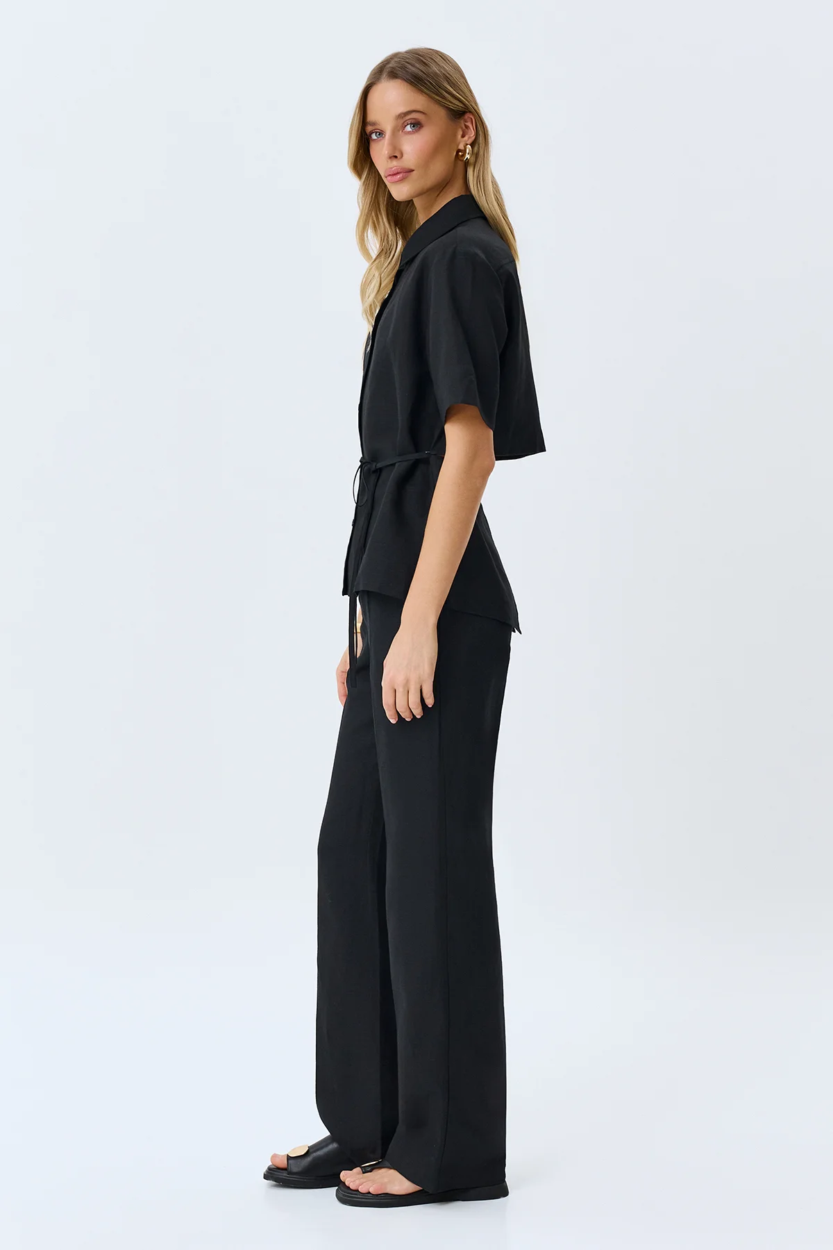 Брюки прямые льняные классические, 50