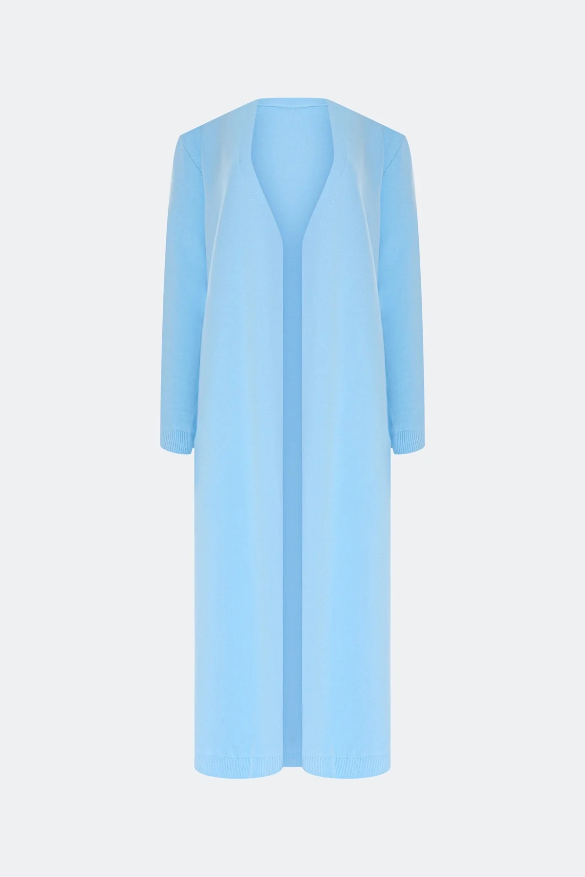 Голубой вязаный кардиган из лиоцелла, 50