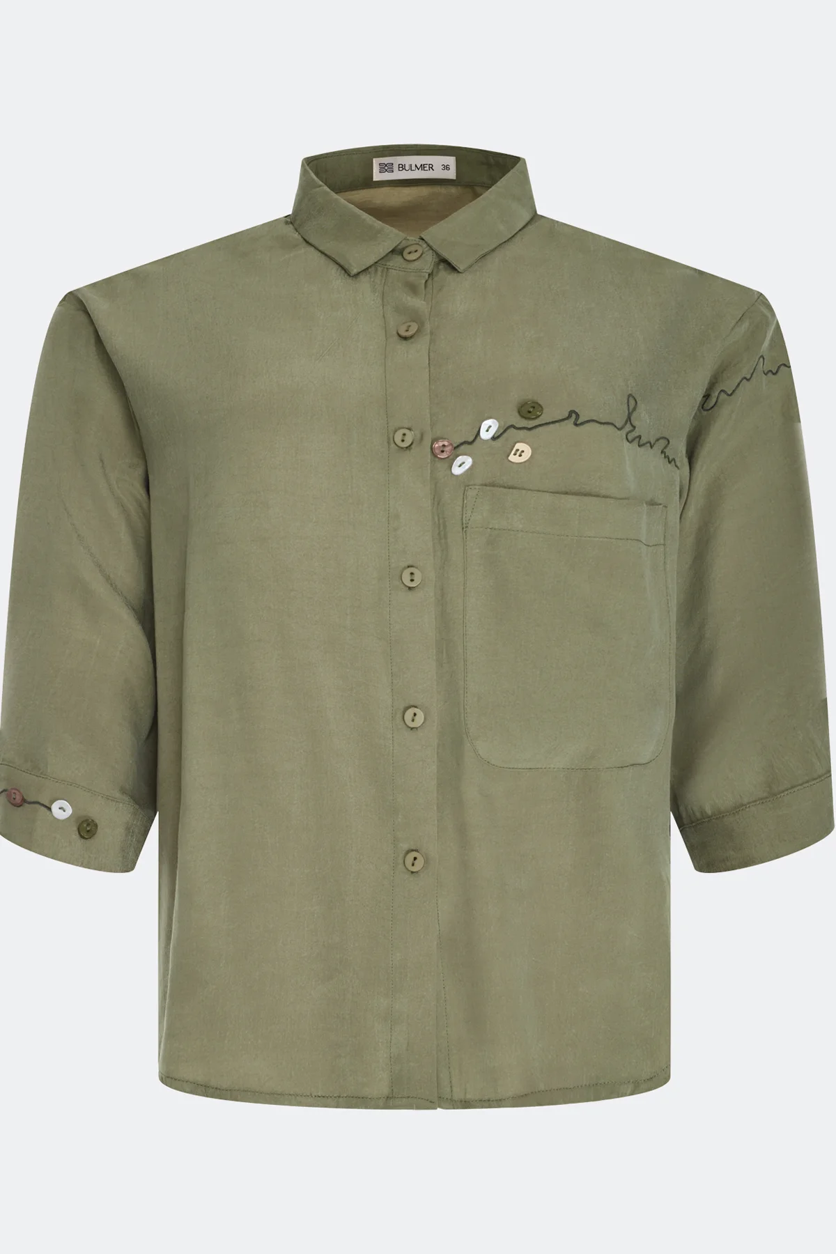 Блузка из тенселя с декором, 44