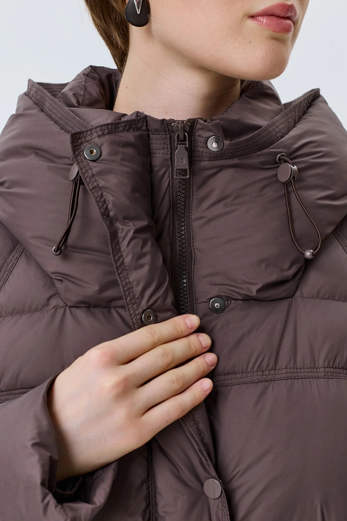 Пуховое пальто О-силуэта, 42