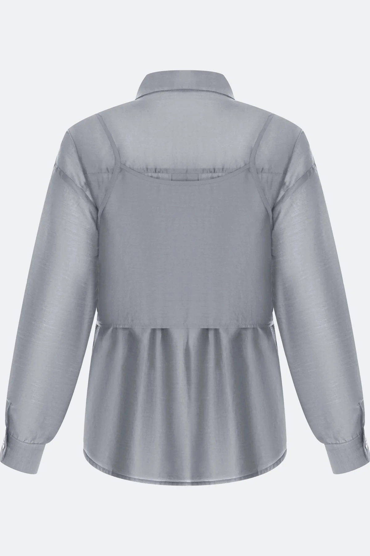 Комбинированная блузка из тенселя, 48