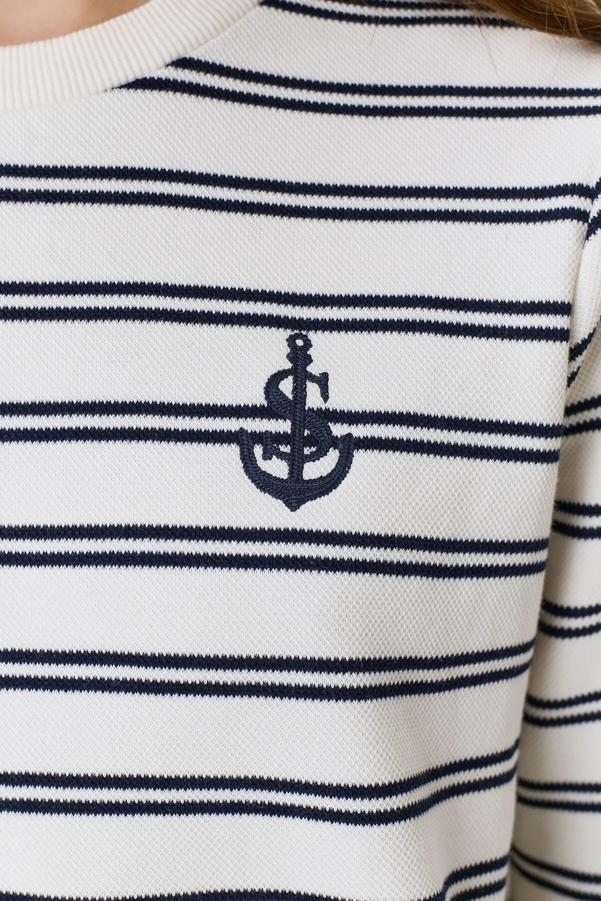 Свободный джемпер в морском стиле, 42