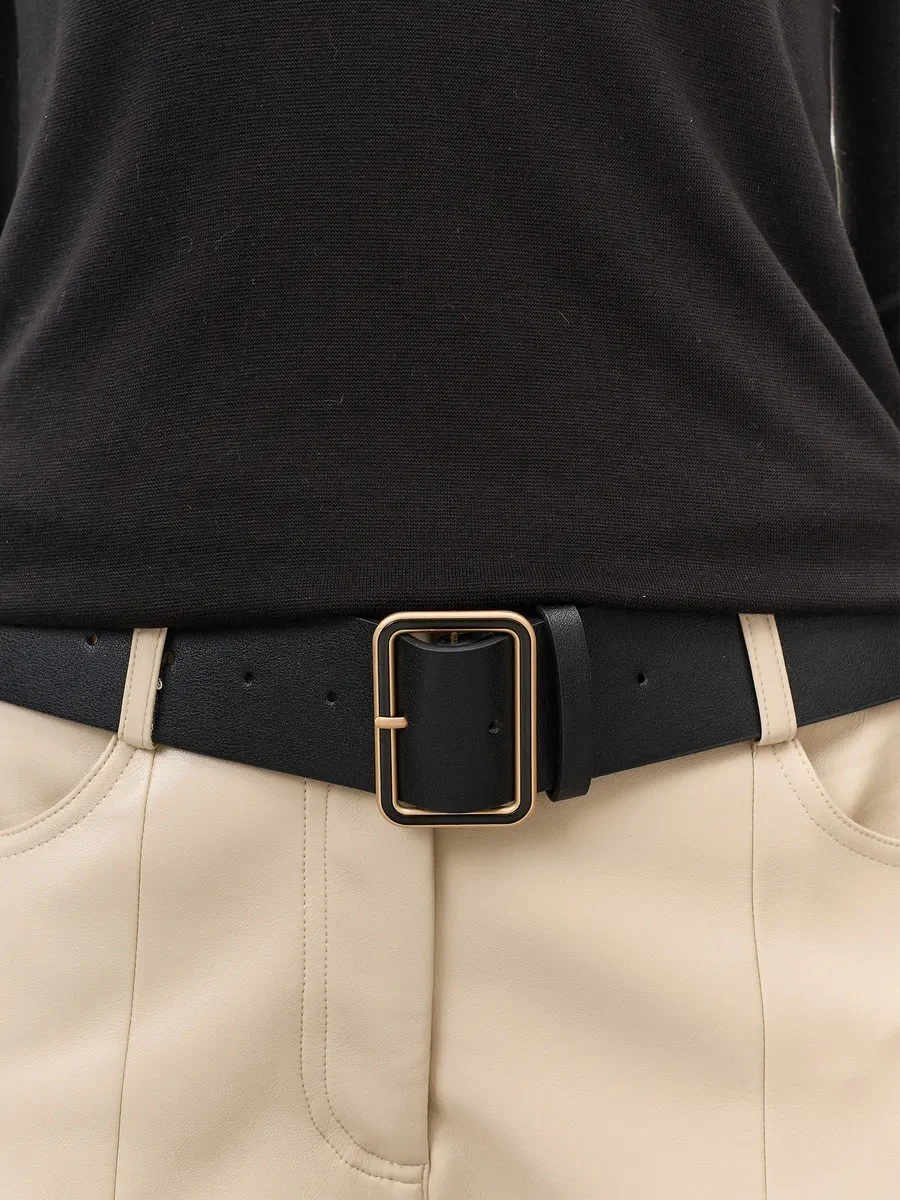 Классический ремень с металлической пряжкой, S