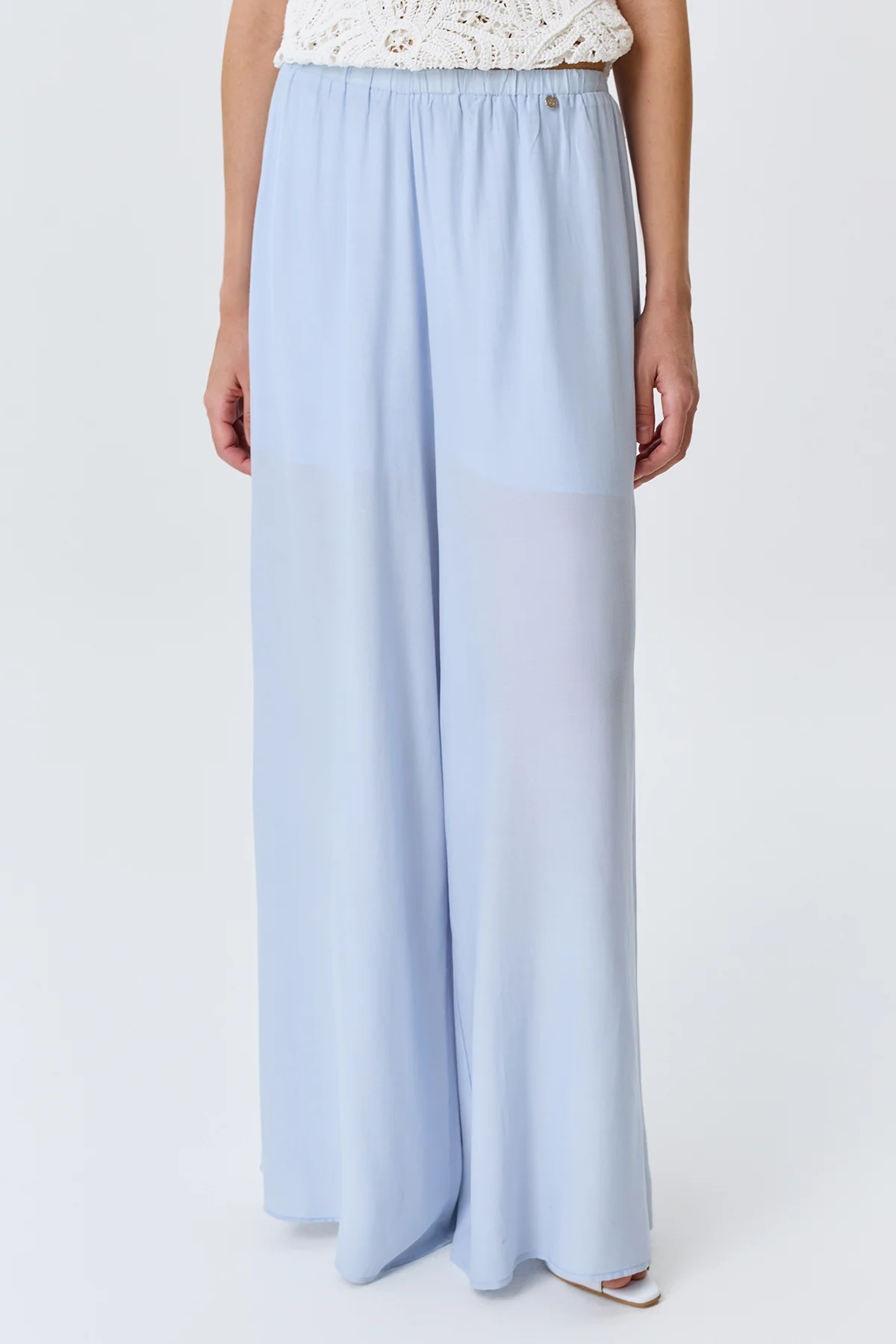 Широкие брюки палаццо, 50