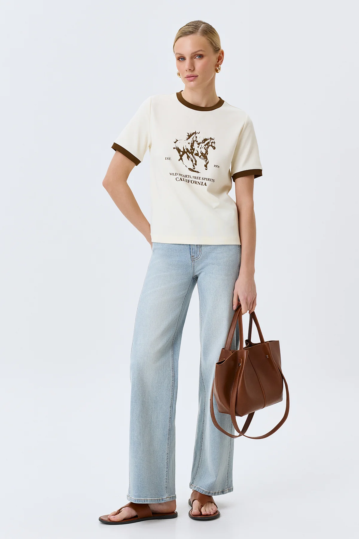 Футболка с принтом в стиле "Ретро", 42