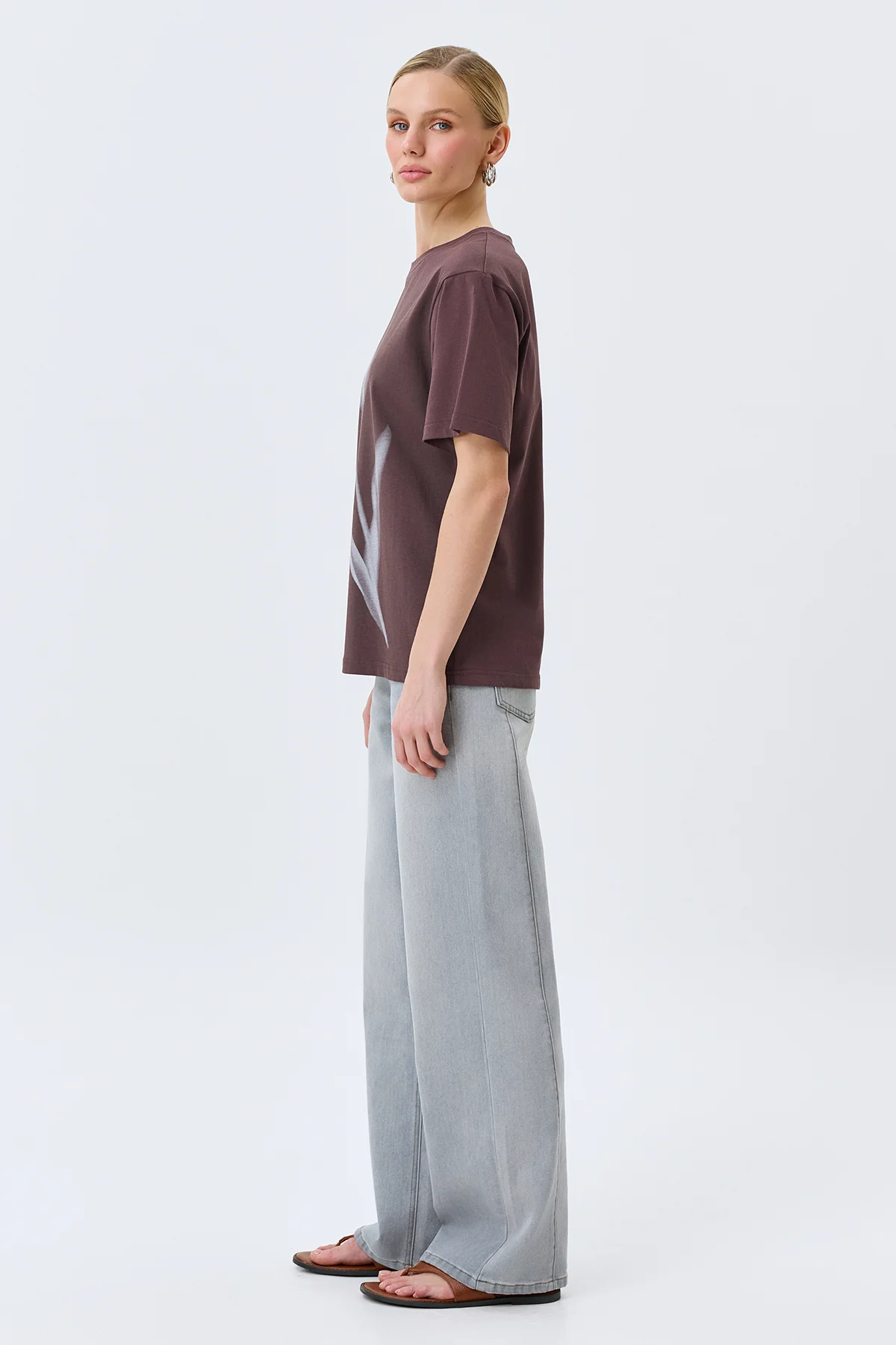 Футболка с акварельным принтом, 50