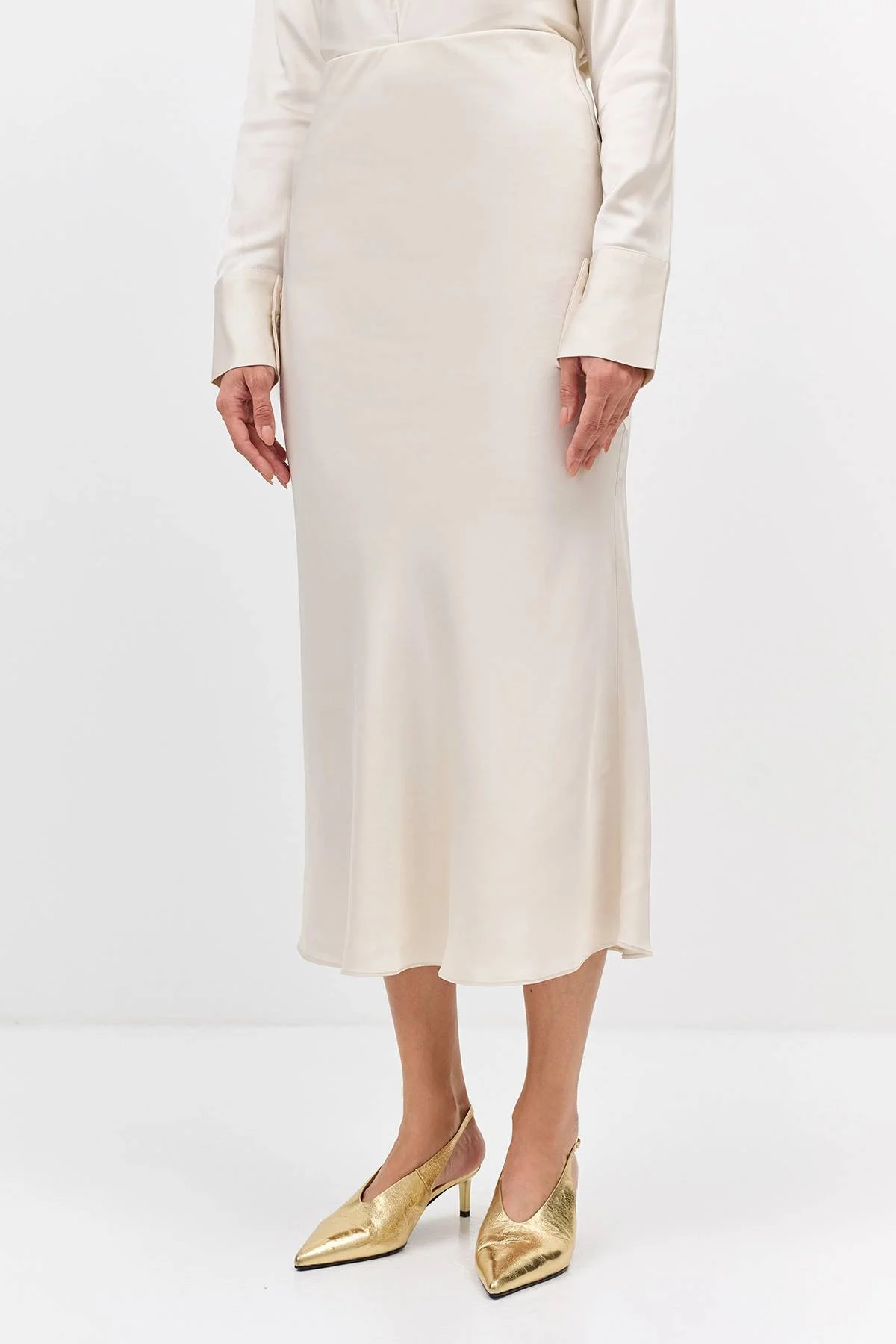 Шелковистая юбка-макси из 100% вискозы, 40