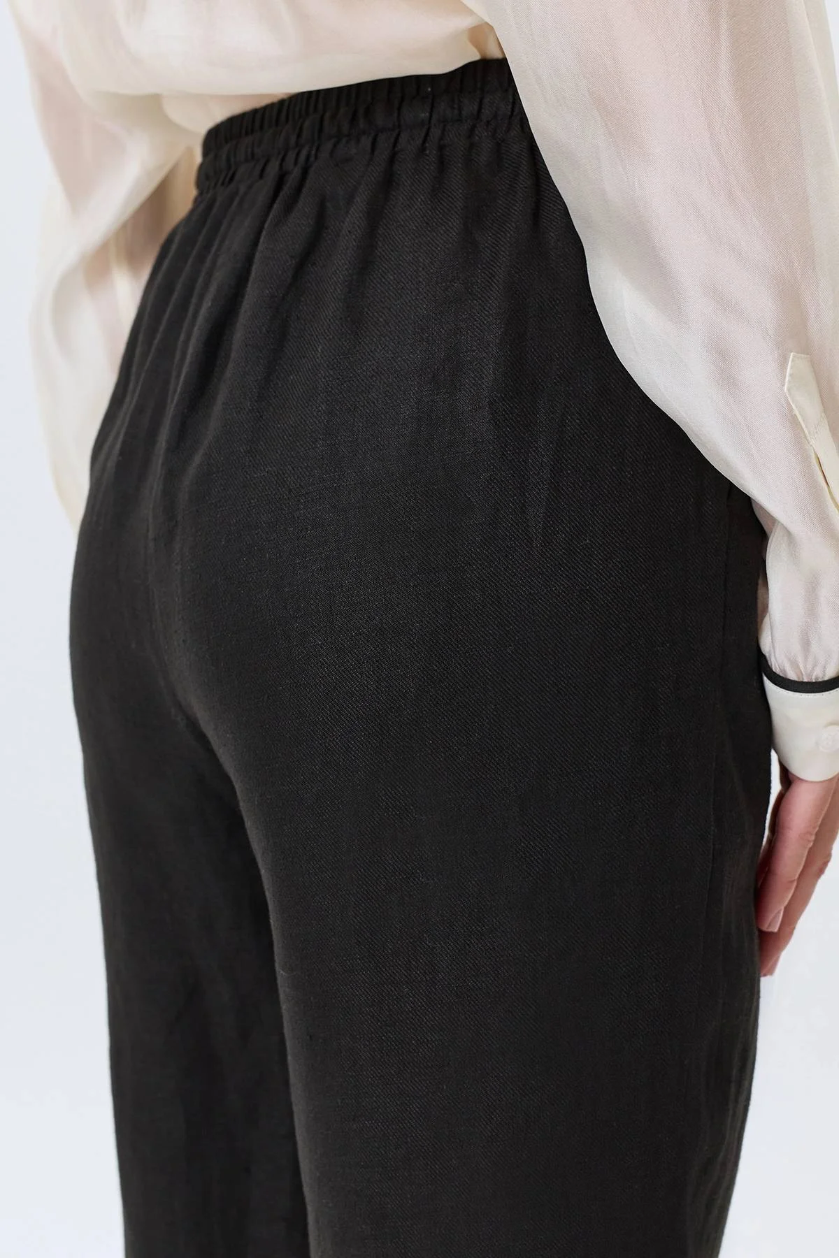 Зауженные брюки из 100% льна, 40