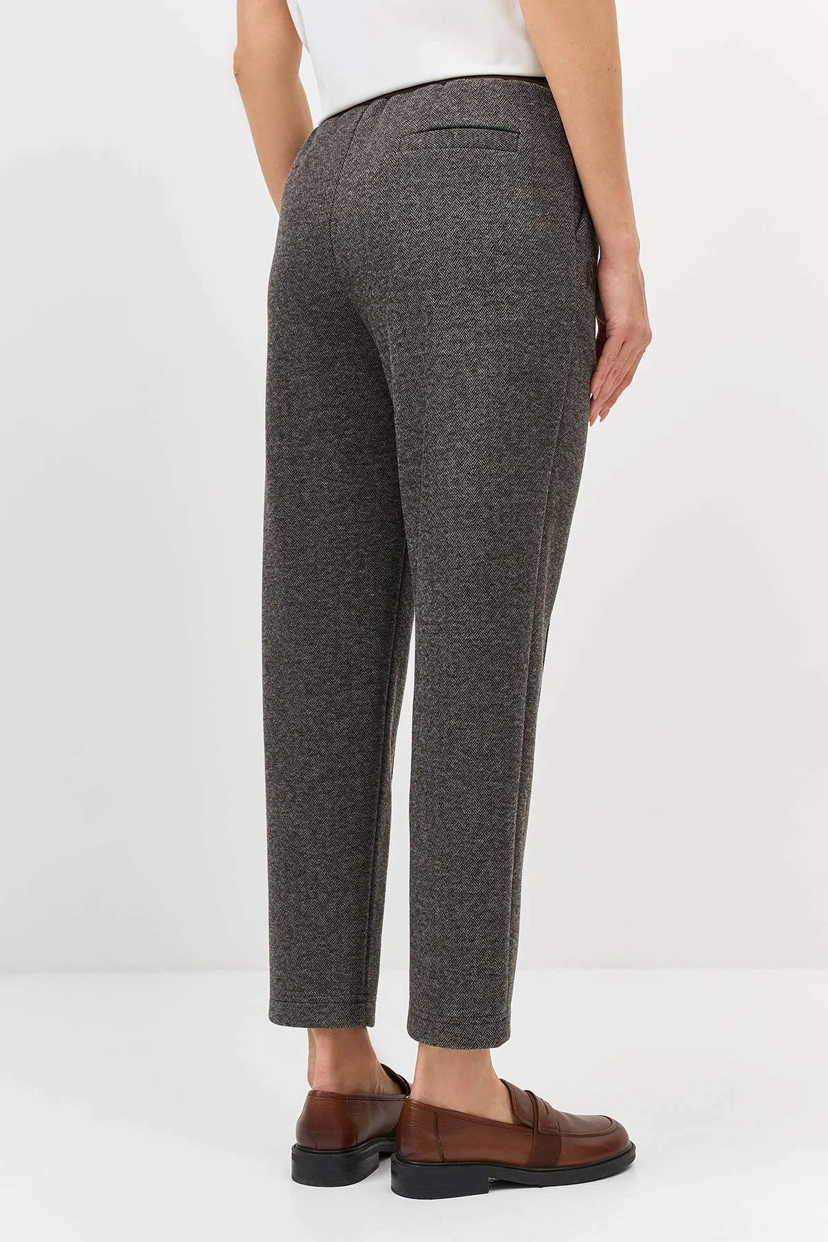 Лимитированная серия теплые брюки с застроченными стрелками и ремень, 36