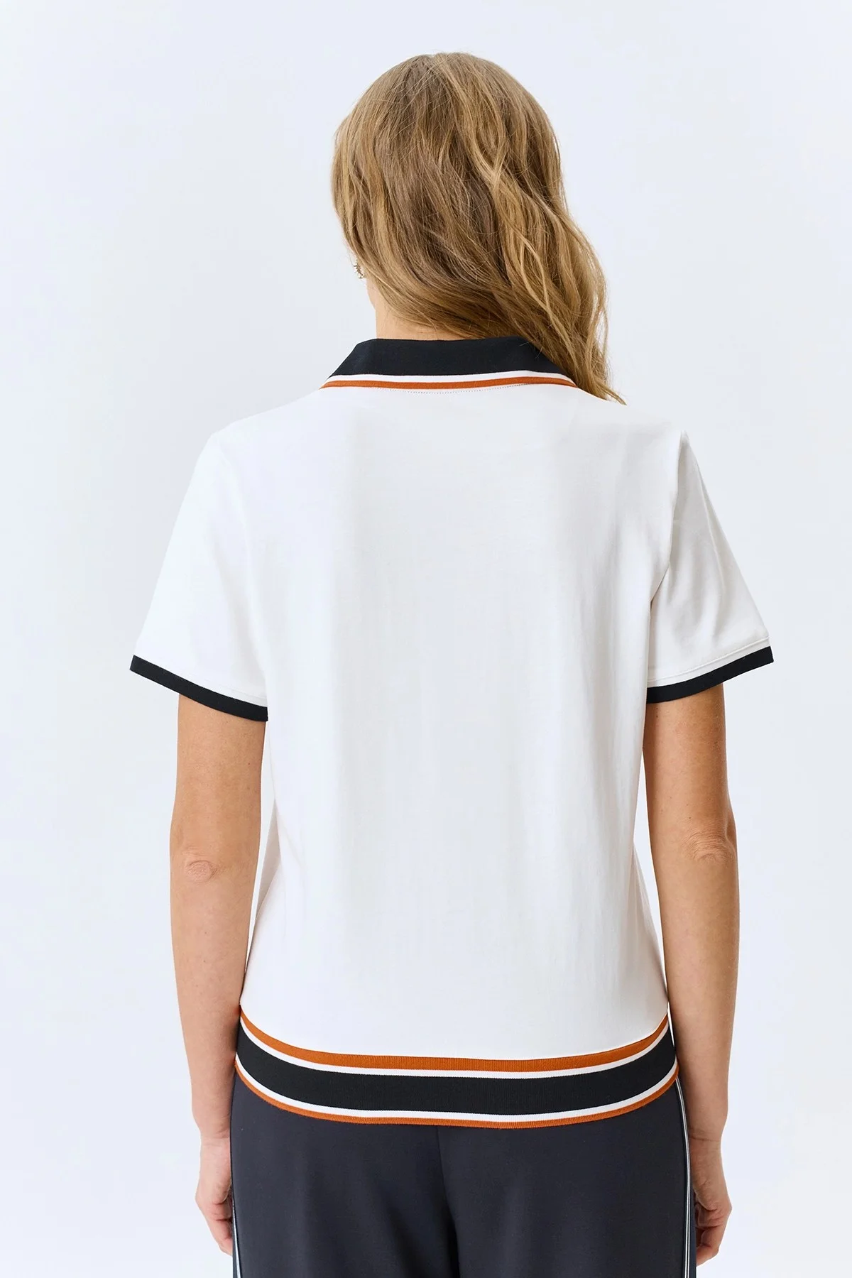 Поло с контрастным рибом, 38