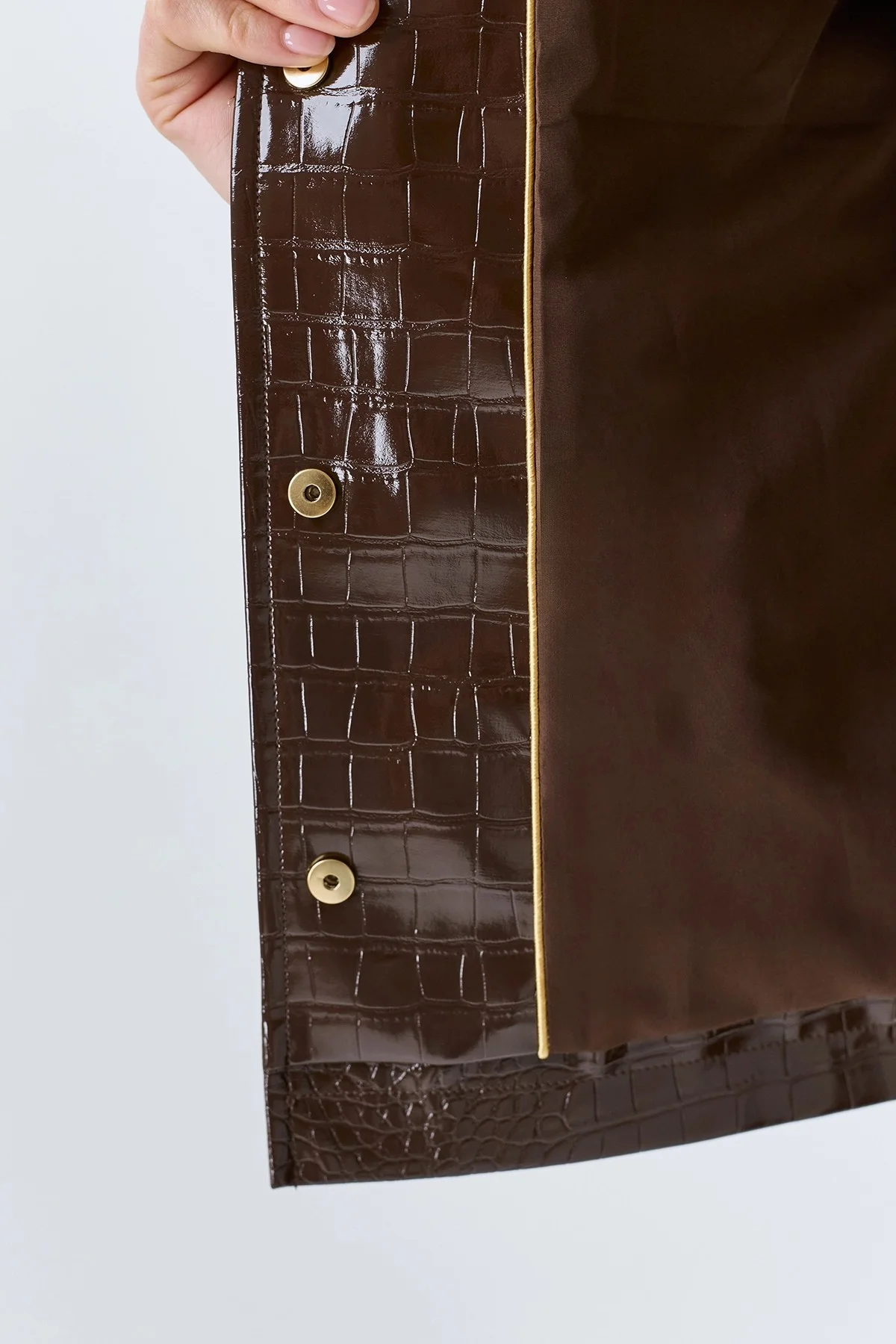 Жакет из фактурной искусственной кожи, 48