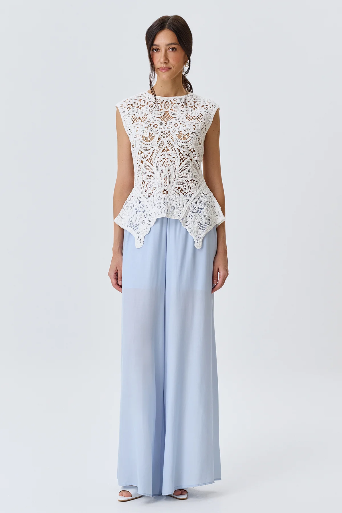 Широкие брюки палаццо, 50