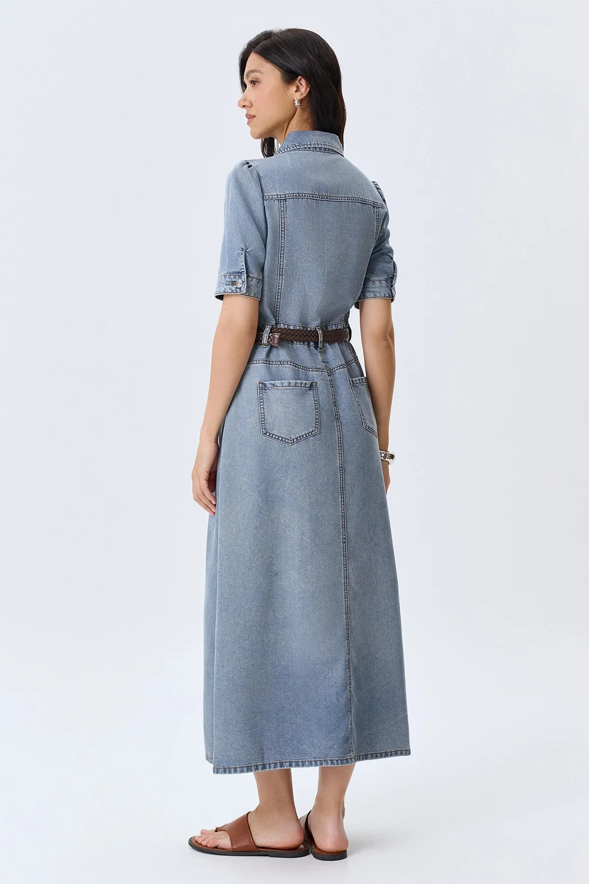 Платье-миди из денима, 44