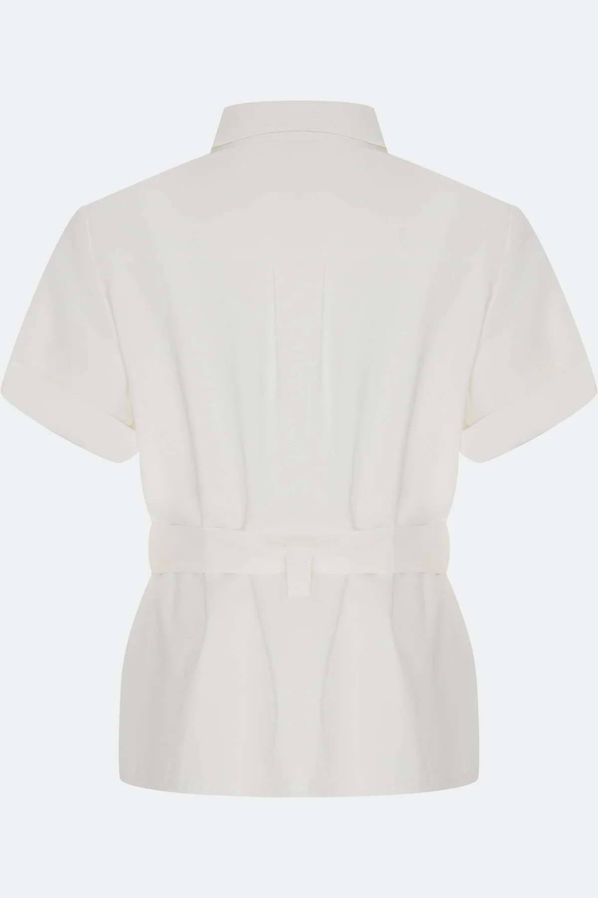 Классическая блузка с поясом, 48