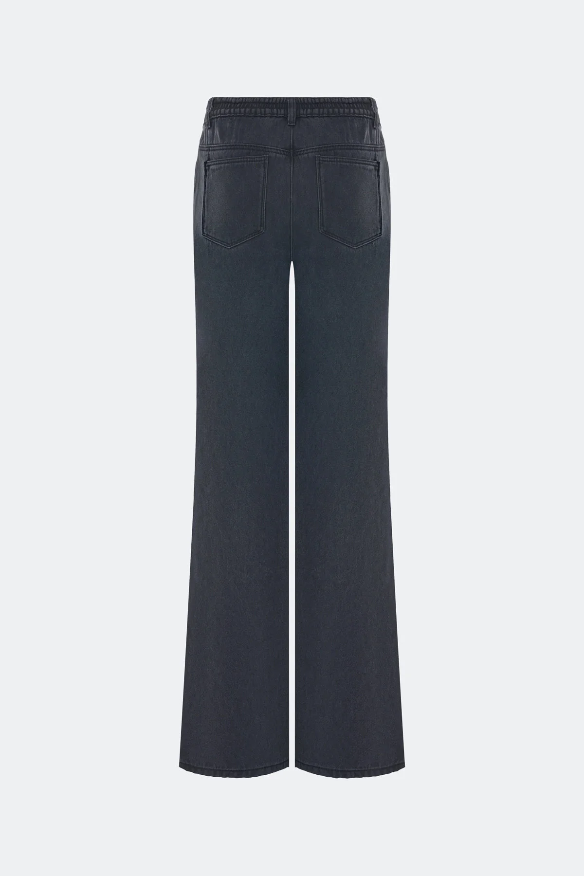 Утепленные черные джинсы Wide leg, 46