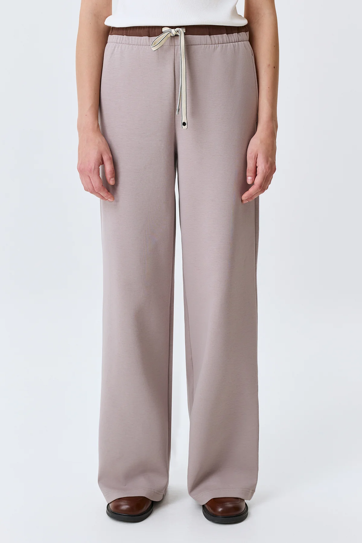 Прямые трикотажные брюки, 52