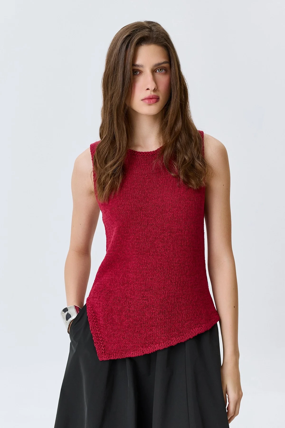 Асимметричный вязаный топ, 42