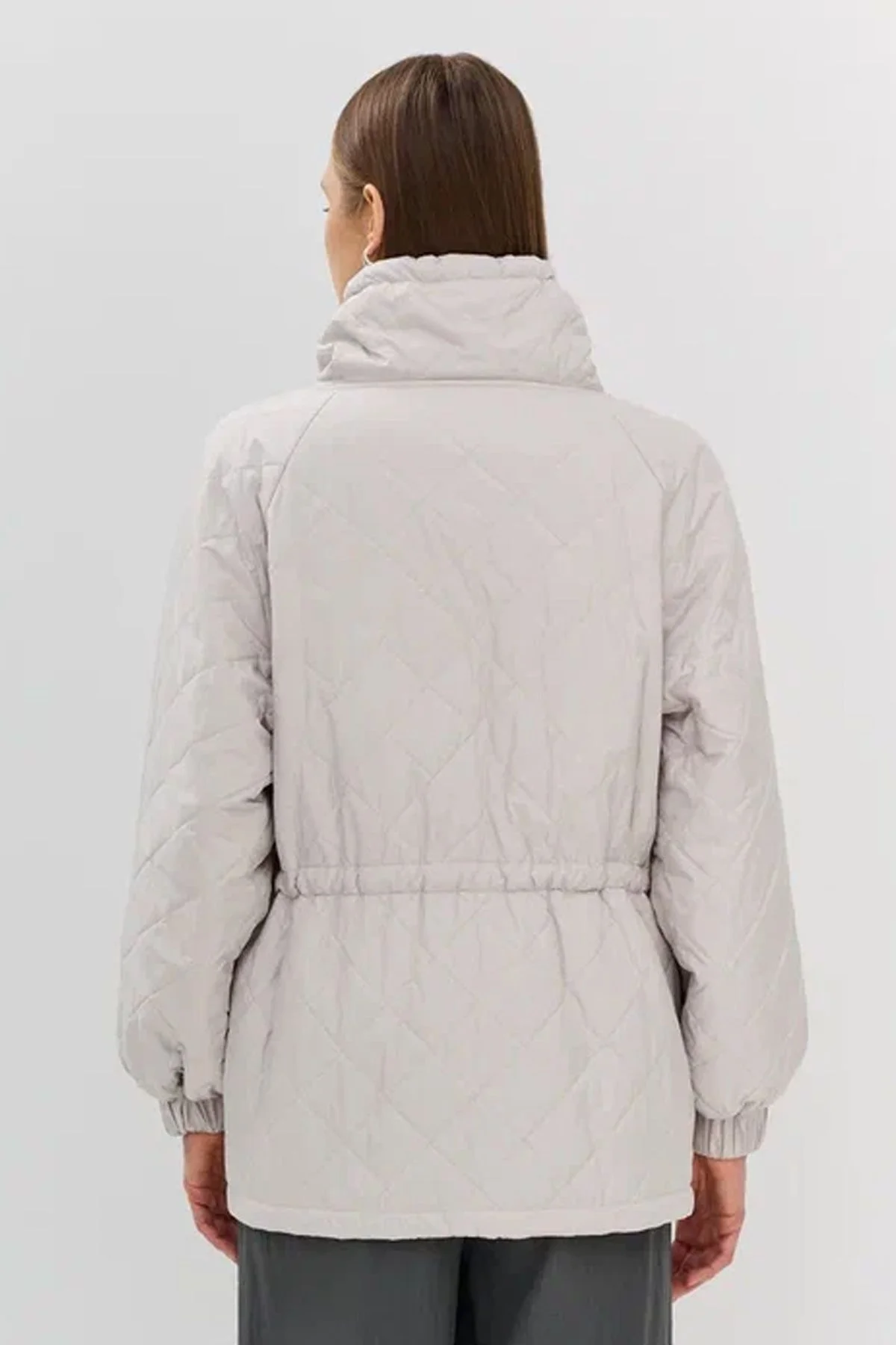 Свободная куртка с высоким воротником стойкой, 50р