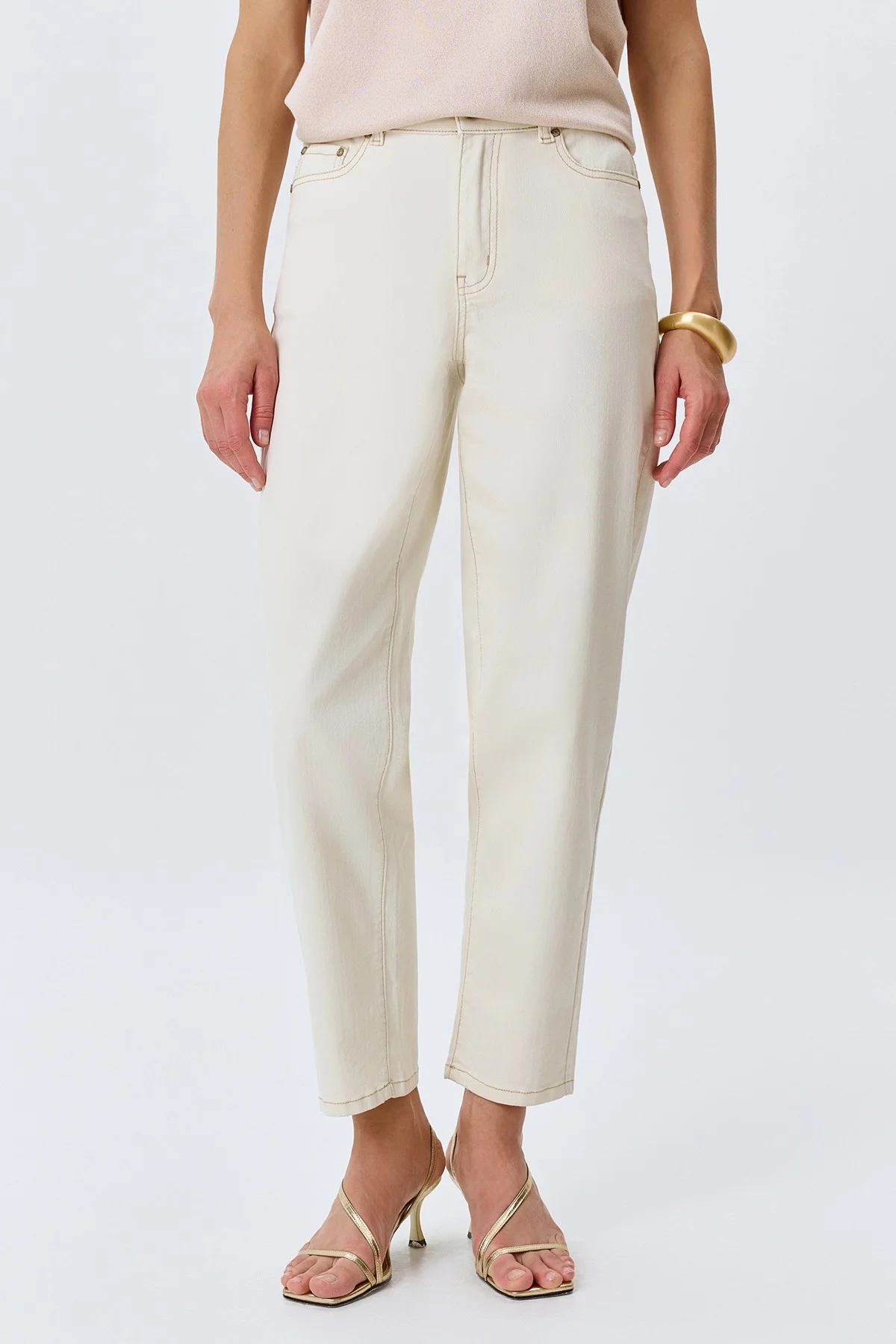 Бежевые джинсы Slim fit, 46