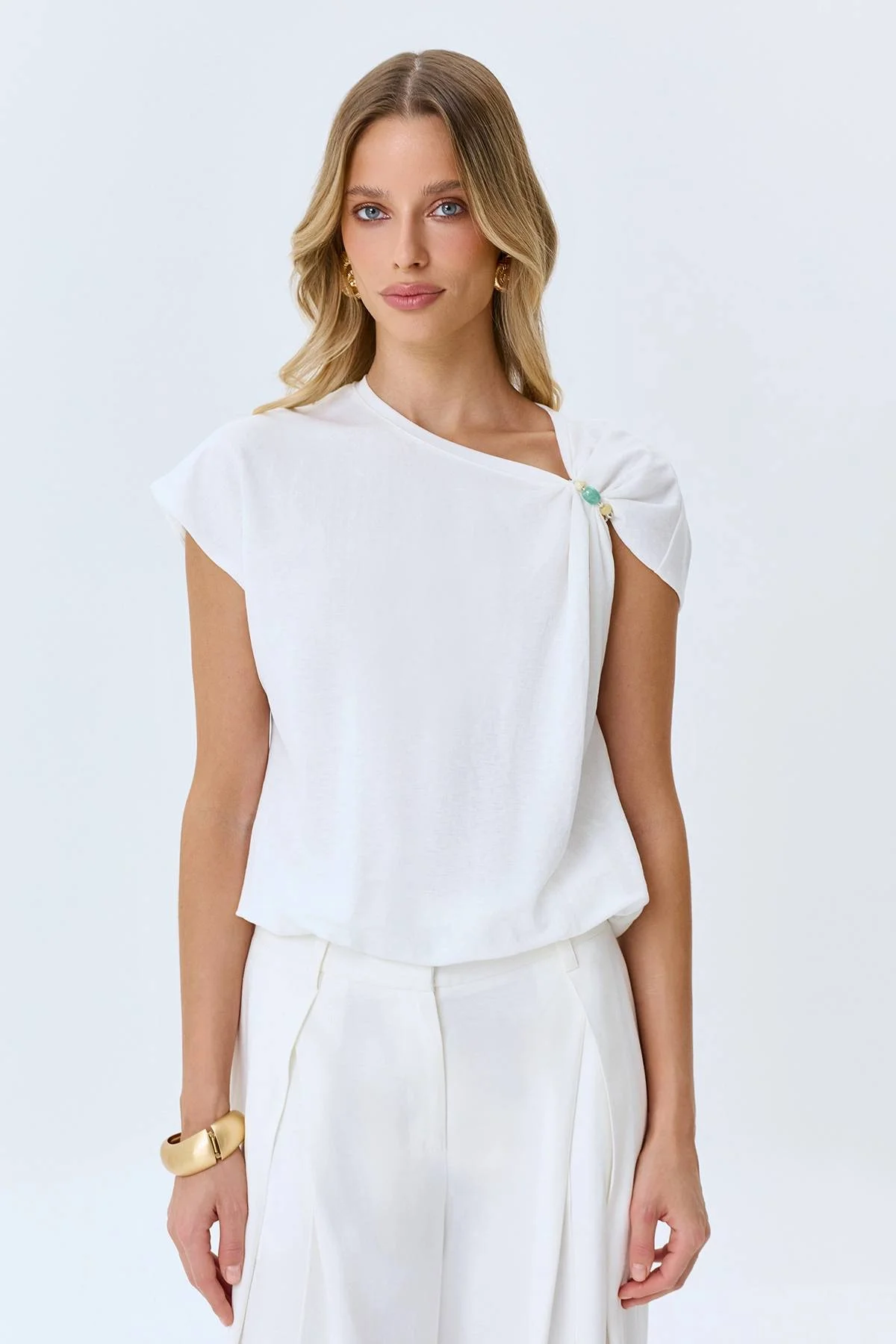 Белый топ двойной летний, 50