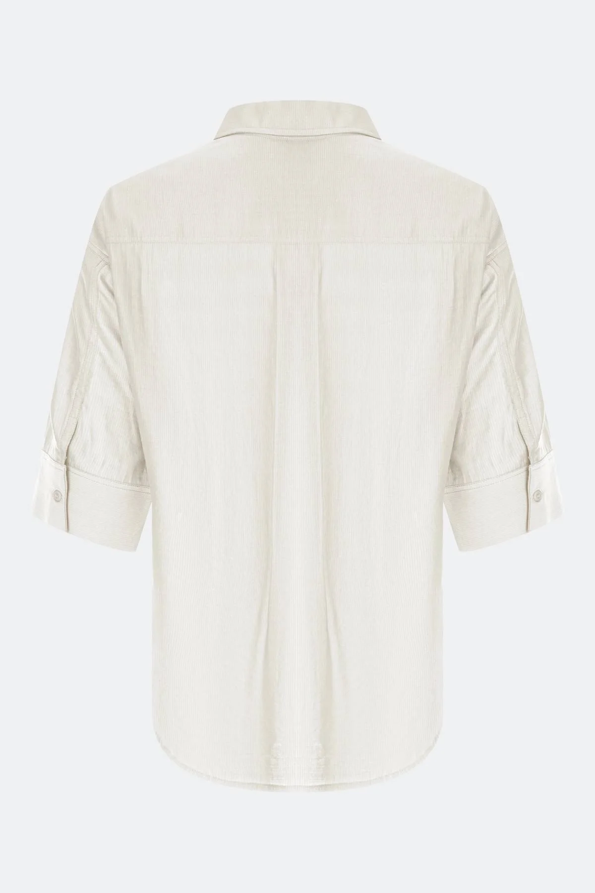 Воздушная блузка с укороченными рукавами белая, 52