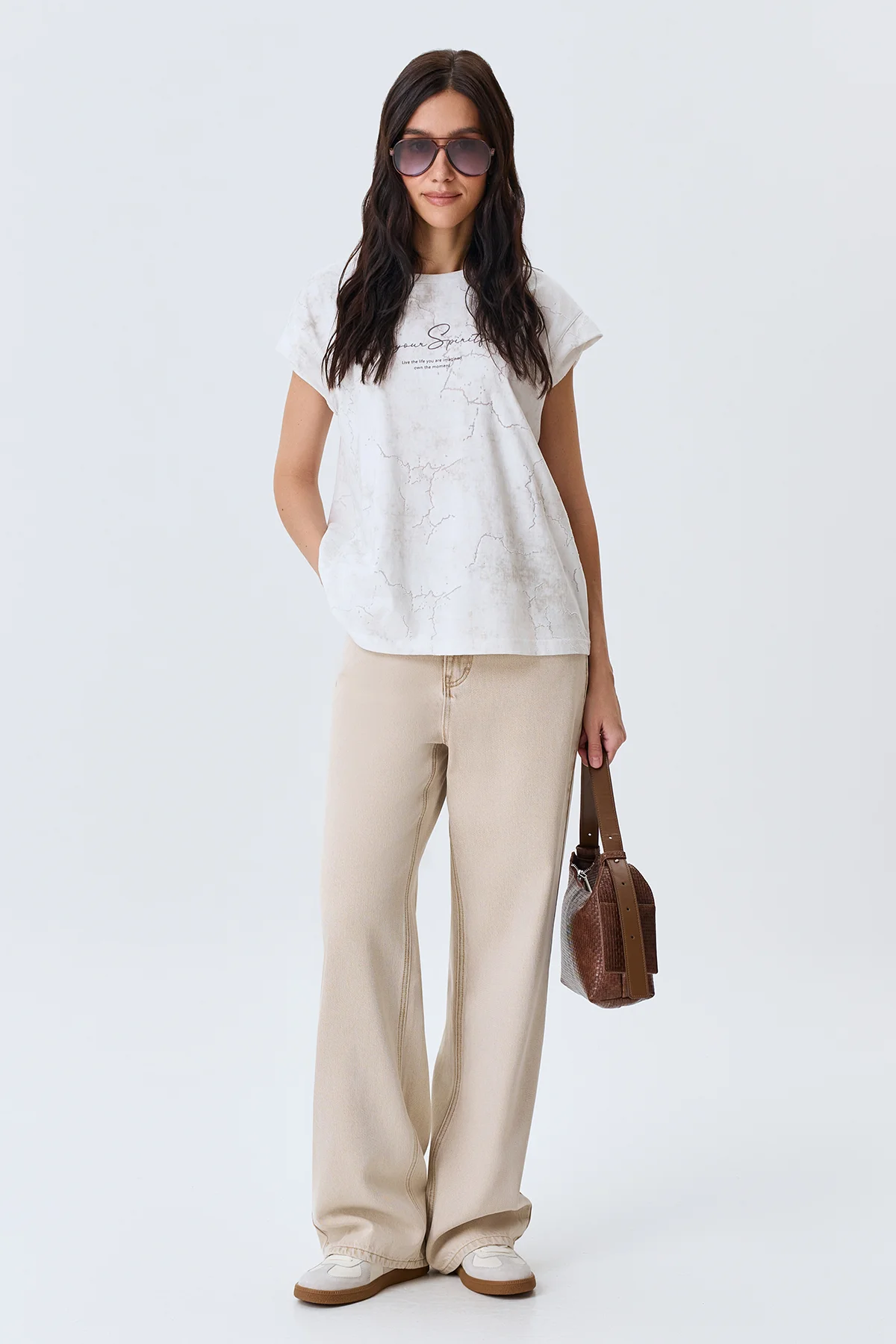 Футболка с мраморным принтом, 52