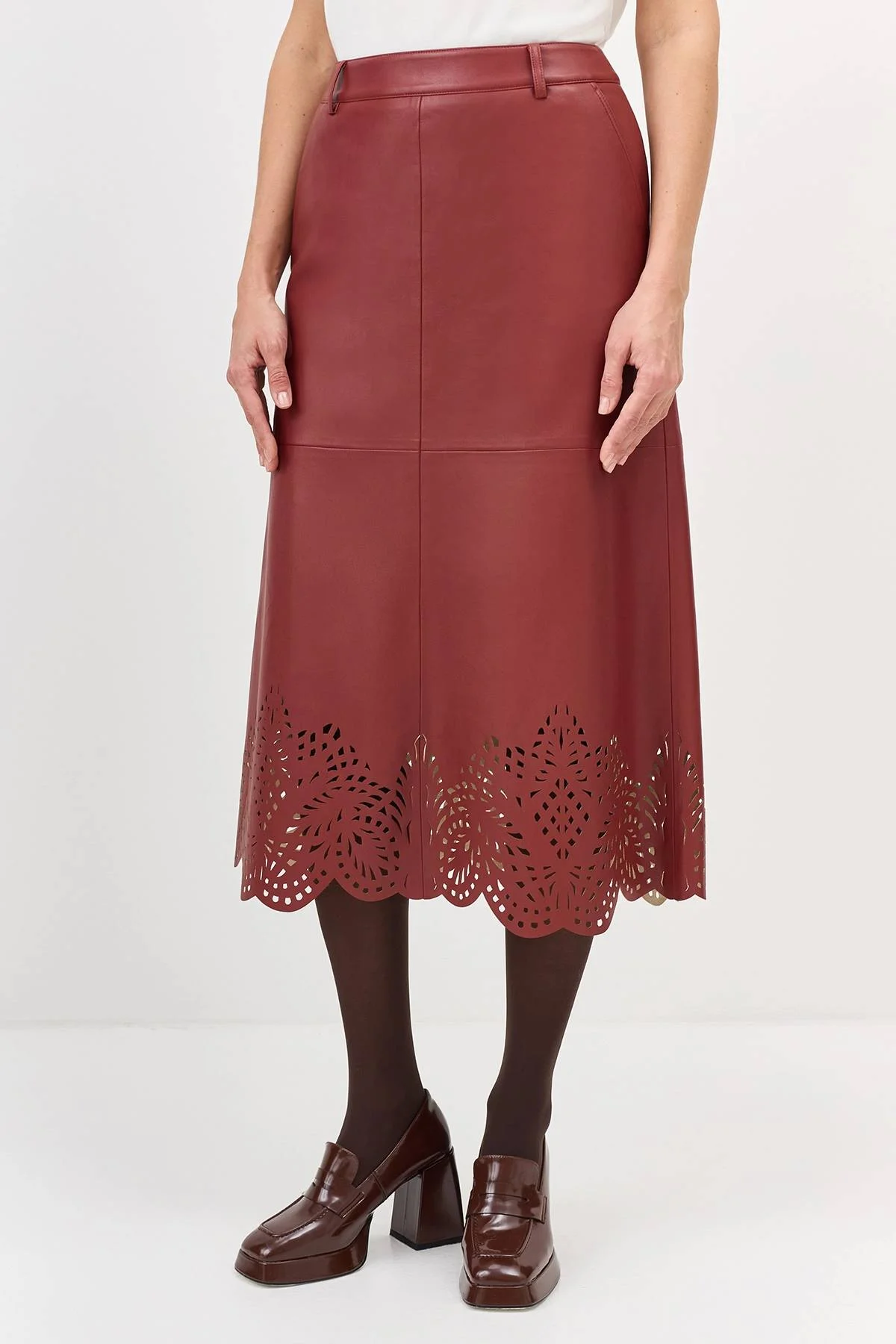 Лимитрированная серия юбка с ажурным низом и ремень, 34