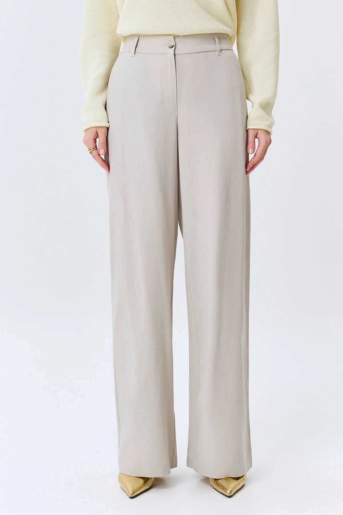 Брюки из тенселя и льна, 46