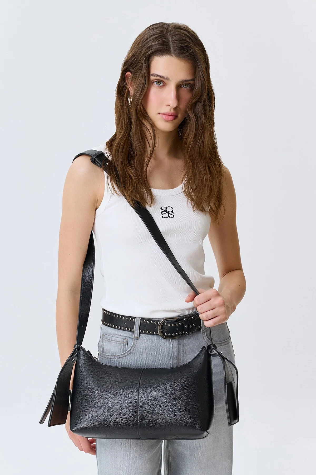 Сумка-багет из мягкой эко кожи, One