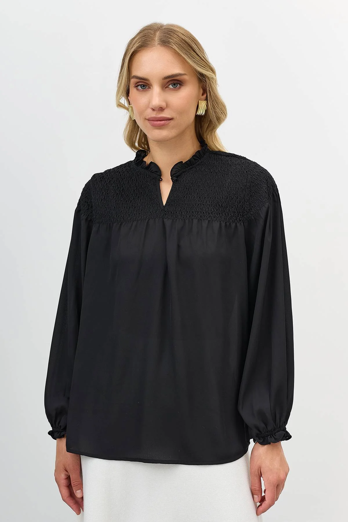 Легкая блузка в стиле бохо, 42