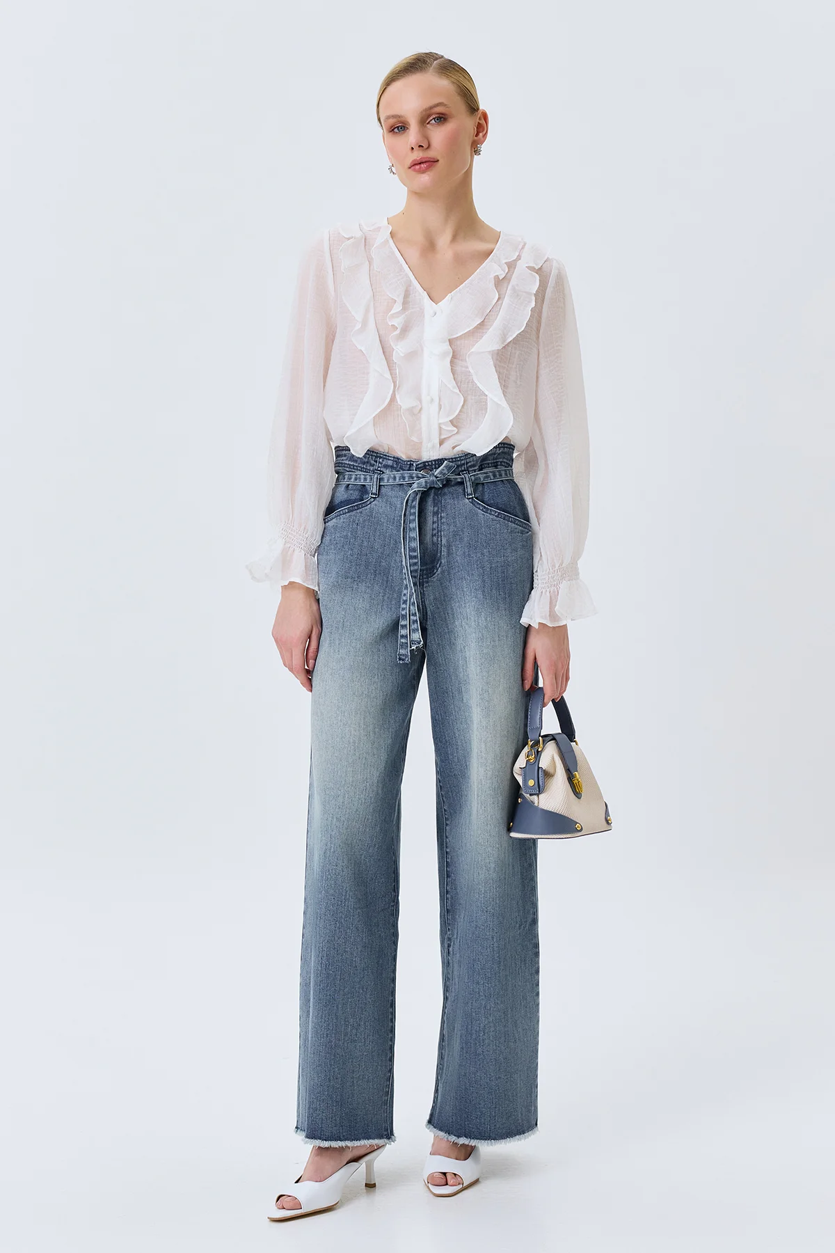 Романтичная блузка с воланами, 44