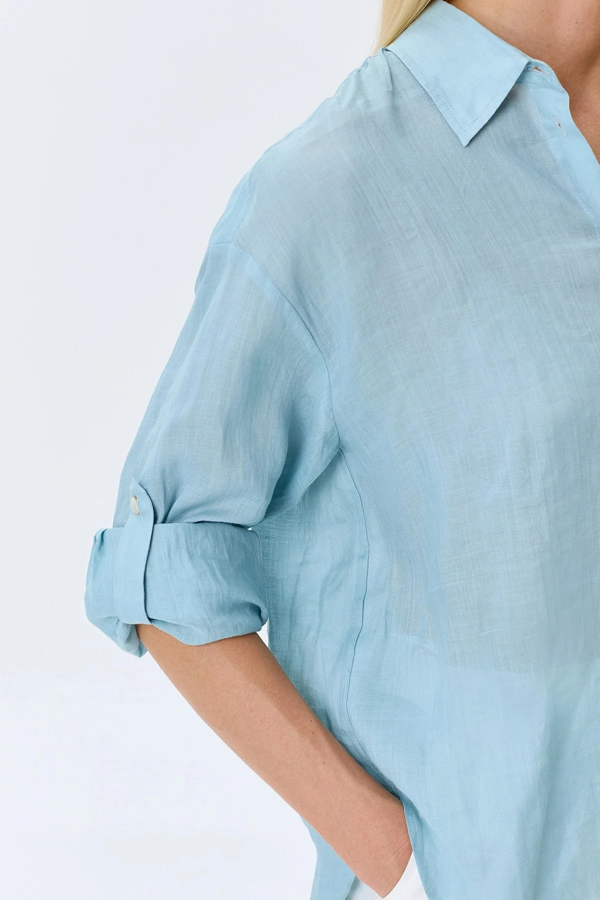 Яркая блузка из 100% рами, 38