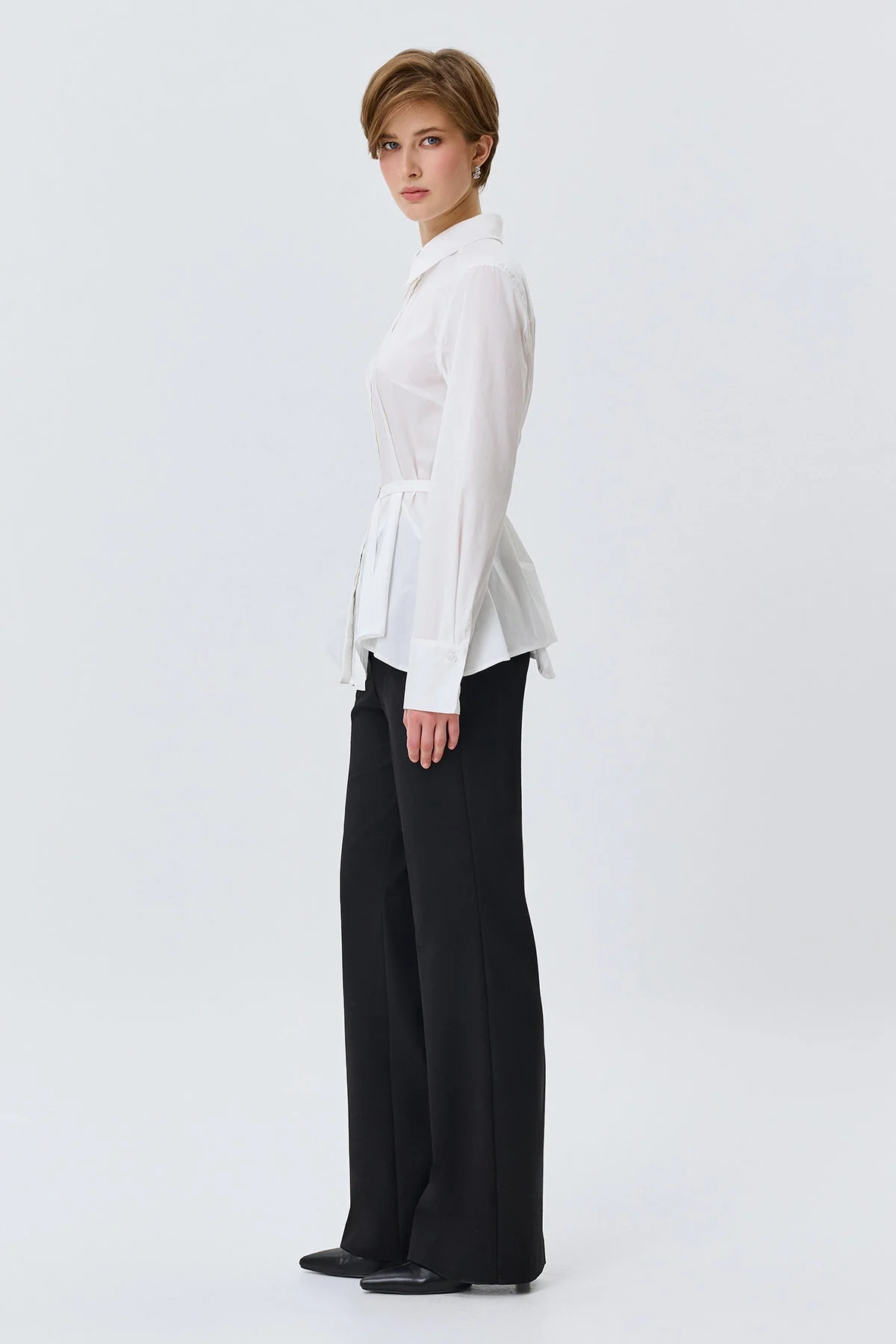 Брюки Boot cut со стрелками, черный, 50