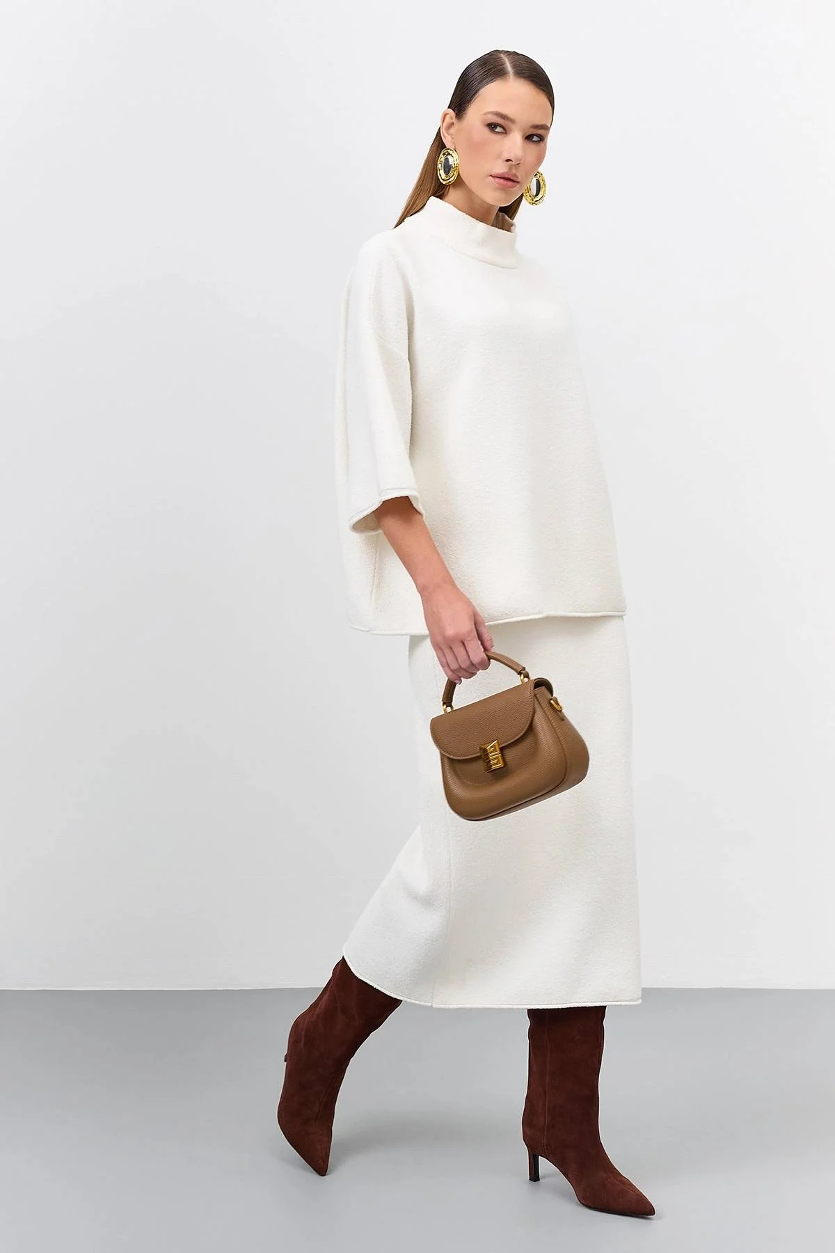 Юбка-миди из текстурной пряжи, 40