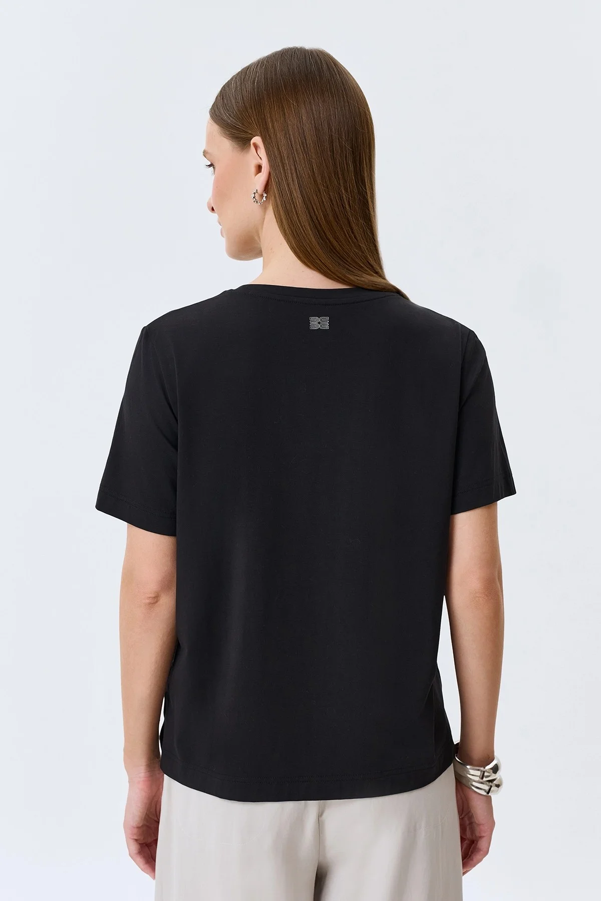 Футболка с металлизированным принтом, 36