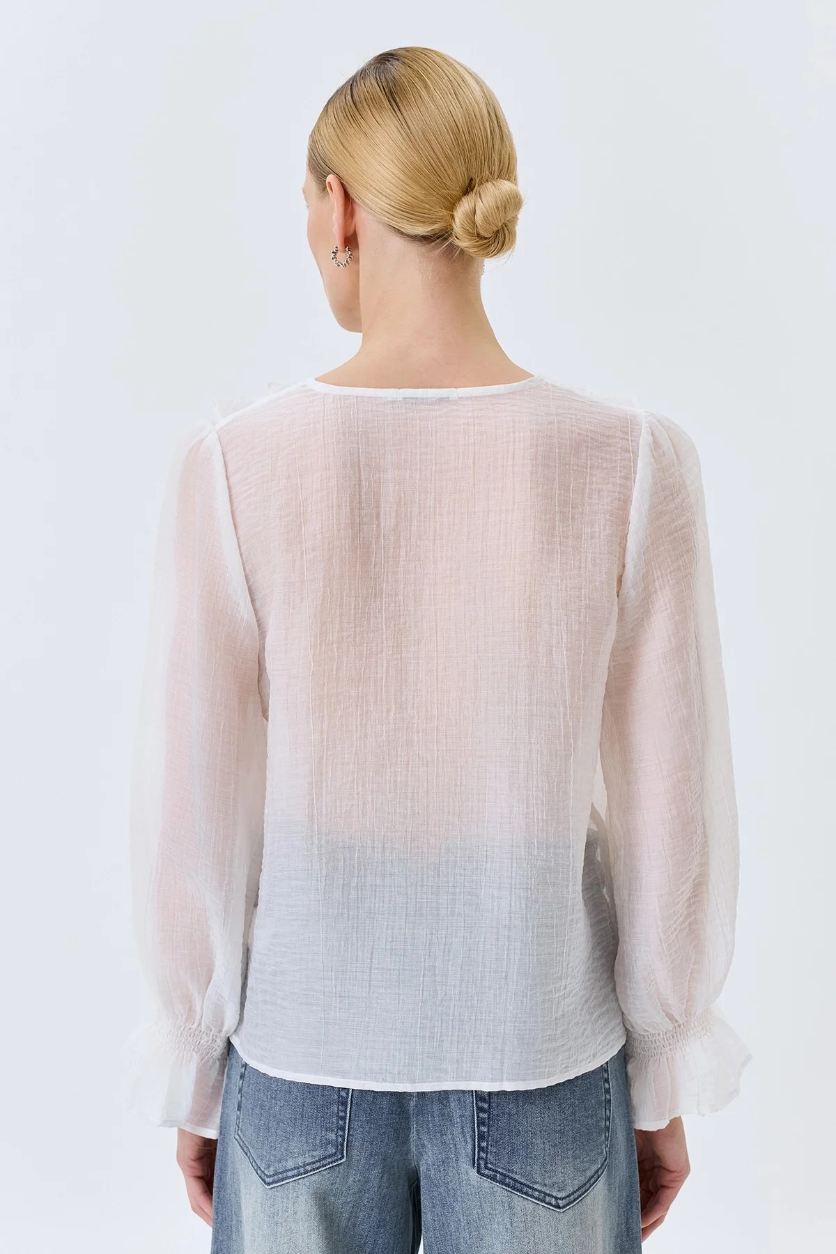 Романтичная блузка с воланами, 42