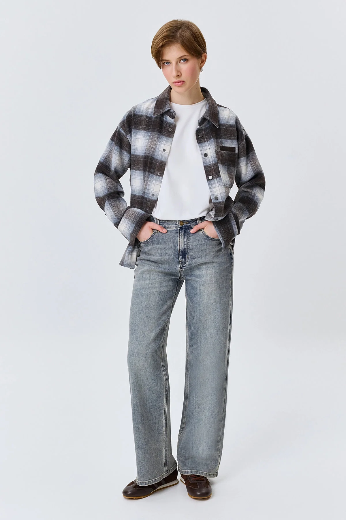 Светлые джинсы Straight fit, 46