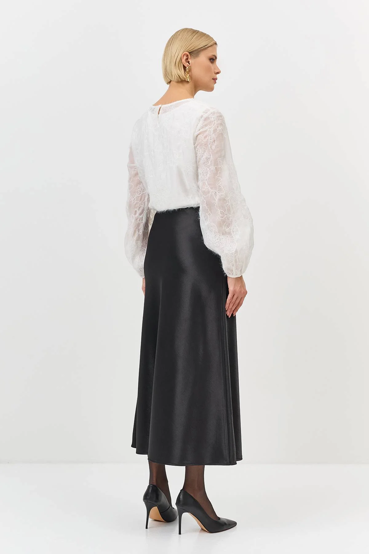 Лимитированная серия юбка из утепленного сатина и ремень, 34